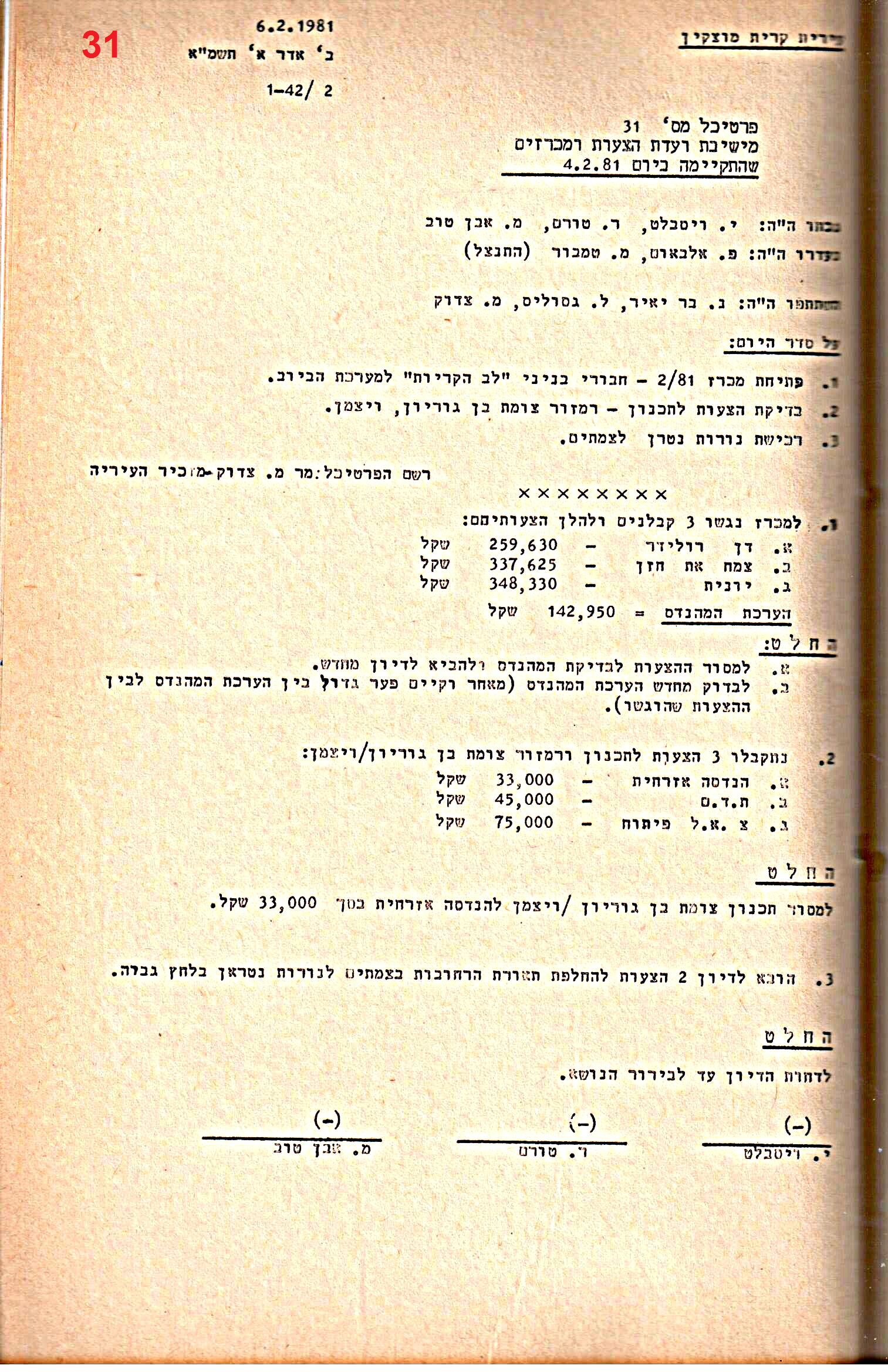 פרוטוקול 28 – ועדות – 9.11.83 – 24.1.79 מכרזים by riki deri - Illustrated by מוזיאון בית גרושקביץ / כרך 28 - Ourboox.com