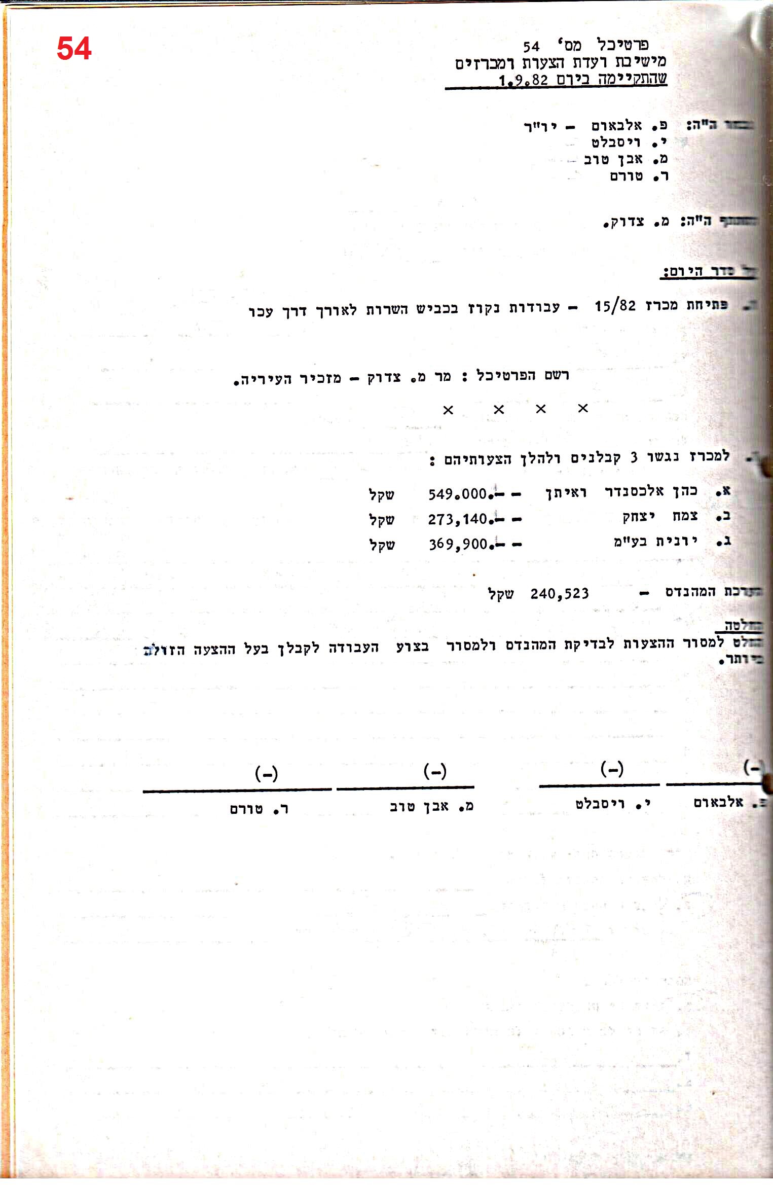 פרוטוקול 28 – ועדות – 9.11.83 – 24.1.79 מכרזים by riki deri - Illustrated by מוזיאון בית גרושקביץ / כרך 28 - Ourboox.com