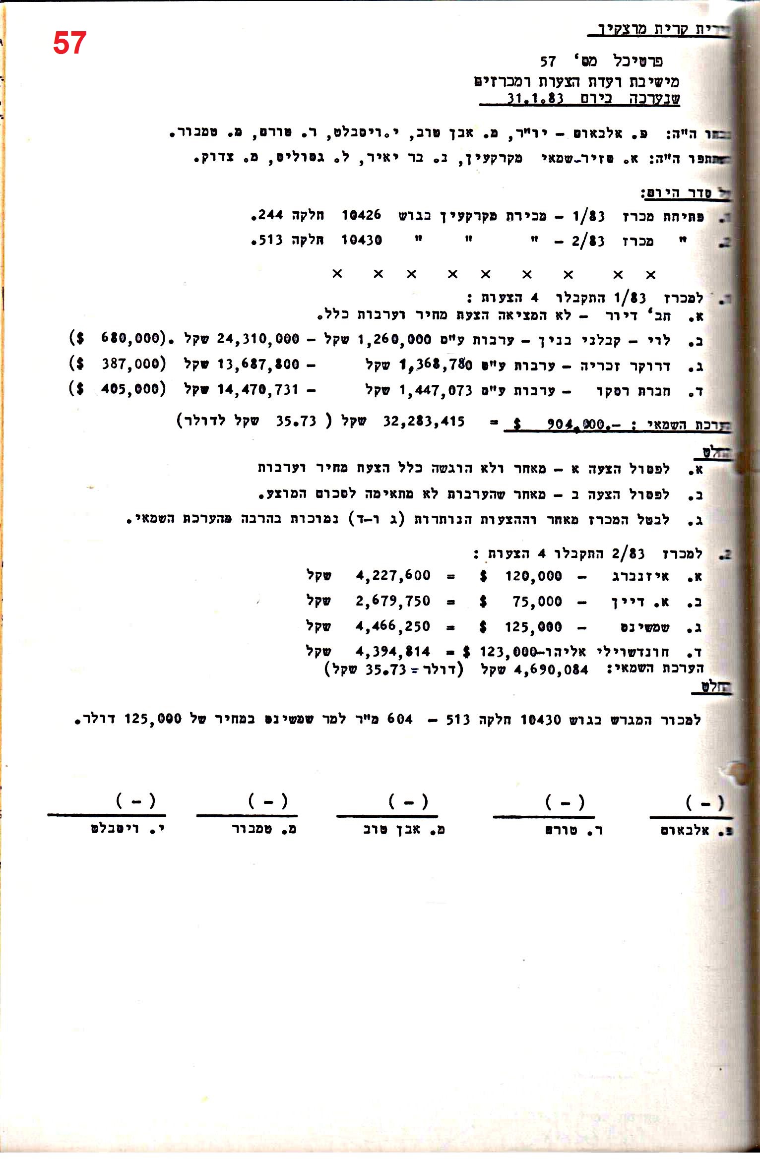פרוטוקול 28 – ועדות – 9.11.83 – 24.1.79 מכרזים by riki deri - Illustrated by מוזיאון בית גרושקביץ / כרך 28 - Ourboox.com