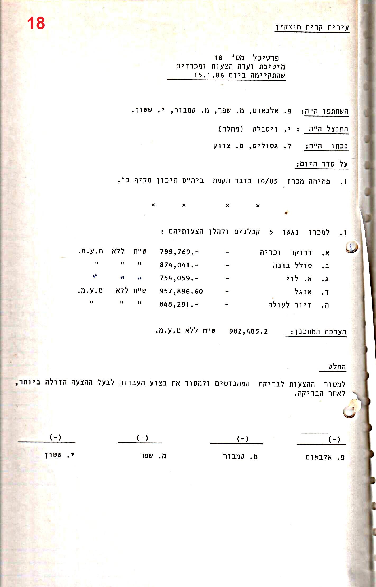 פרוטוקולים 29 – ועדות – 18.3.87 – 21.12.83 מכרזים by riki deri - Illustrated by מוזיאון בית גרושקביץ / כרך 29 - Ourboox.com
