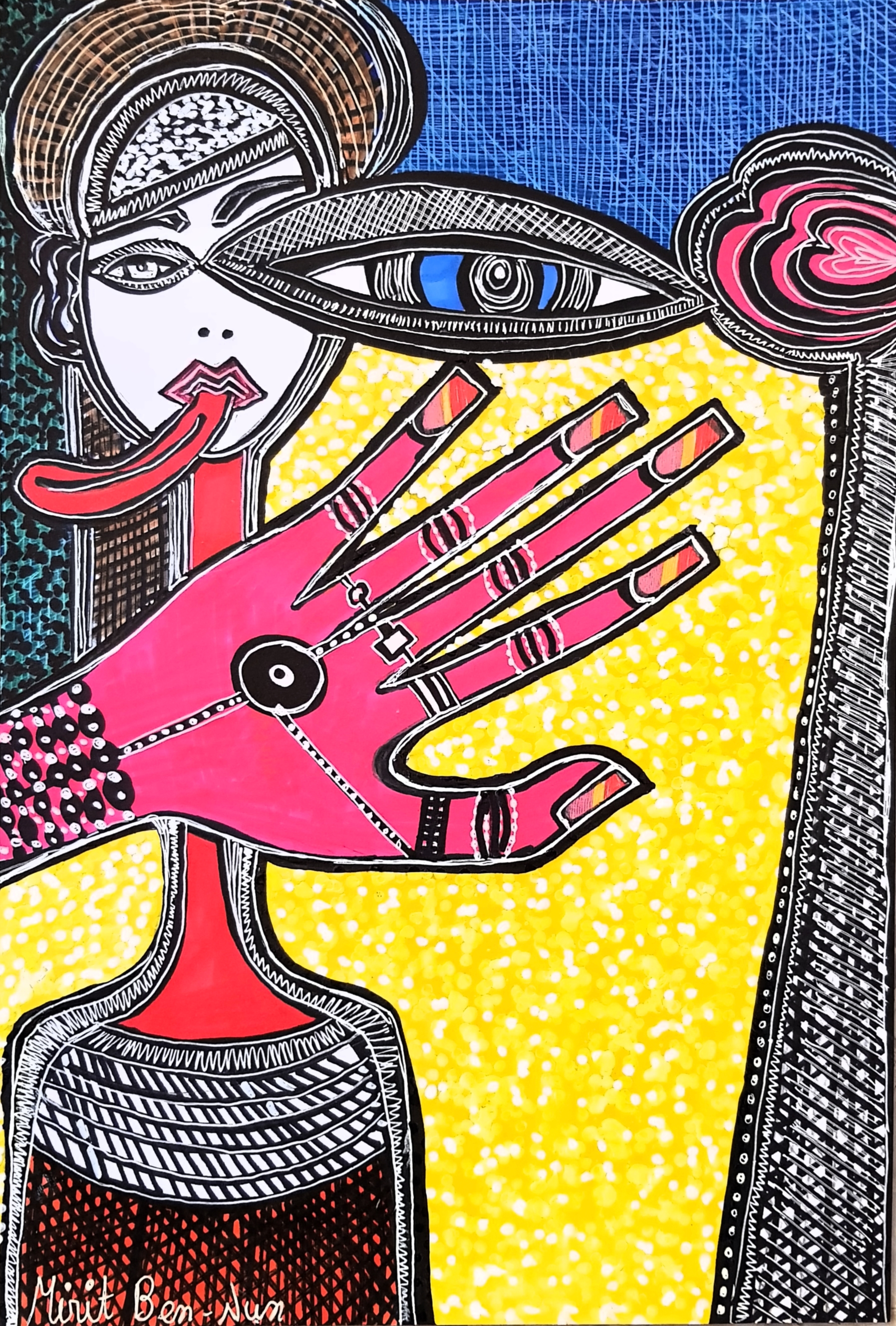Crazy faces portraits by Deborah Shallman - Illustrated by Mirit Ben-Nun - Ourboox.com