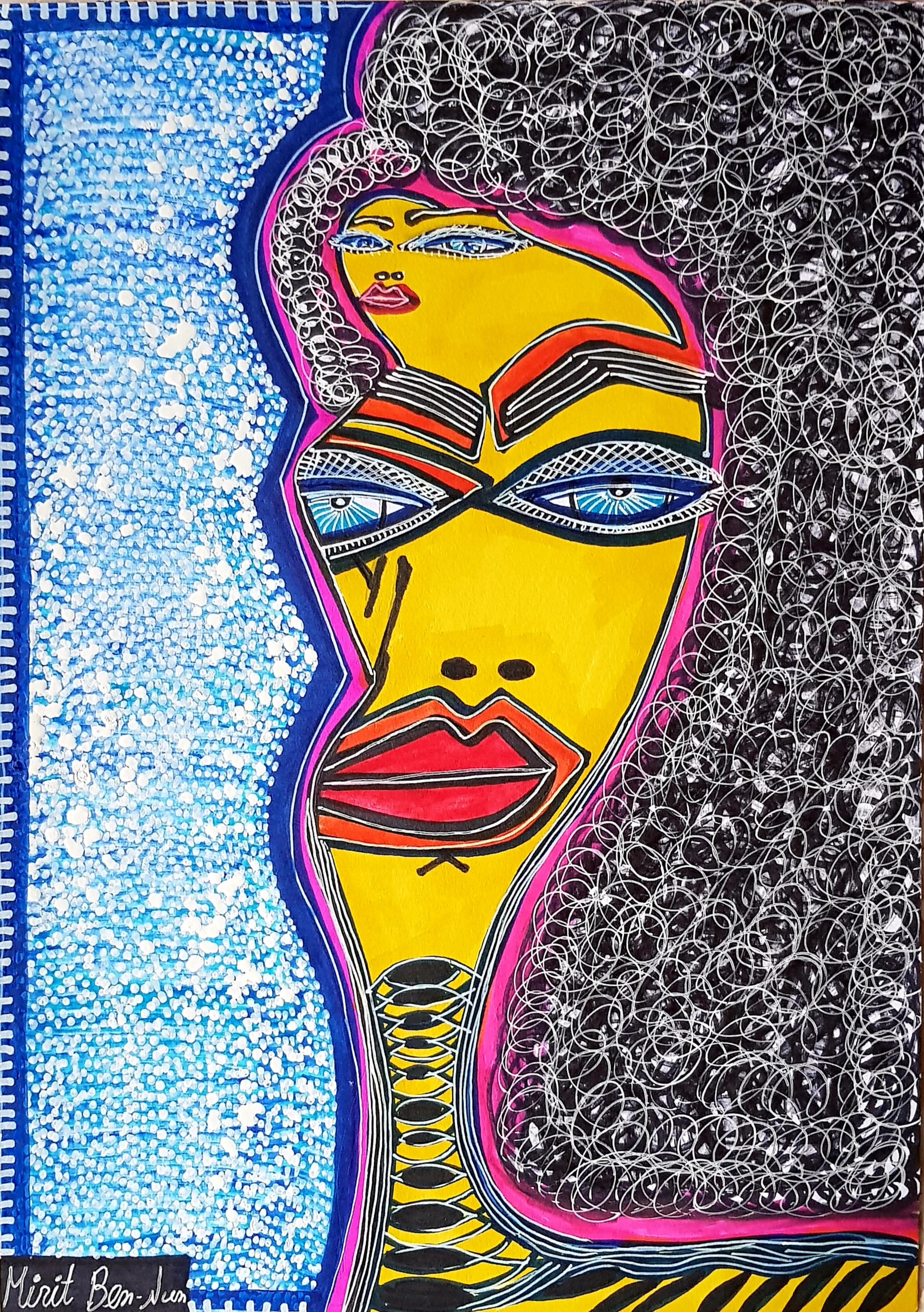 Crazy faces portraits by Deborah Shallman - Illustrated by Mirit Ben-Nun - Ourboox.com
