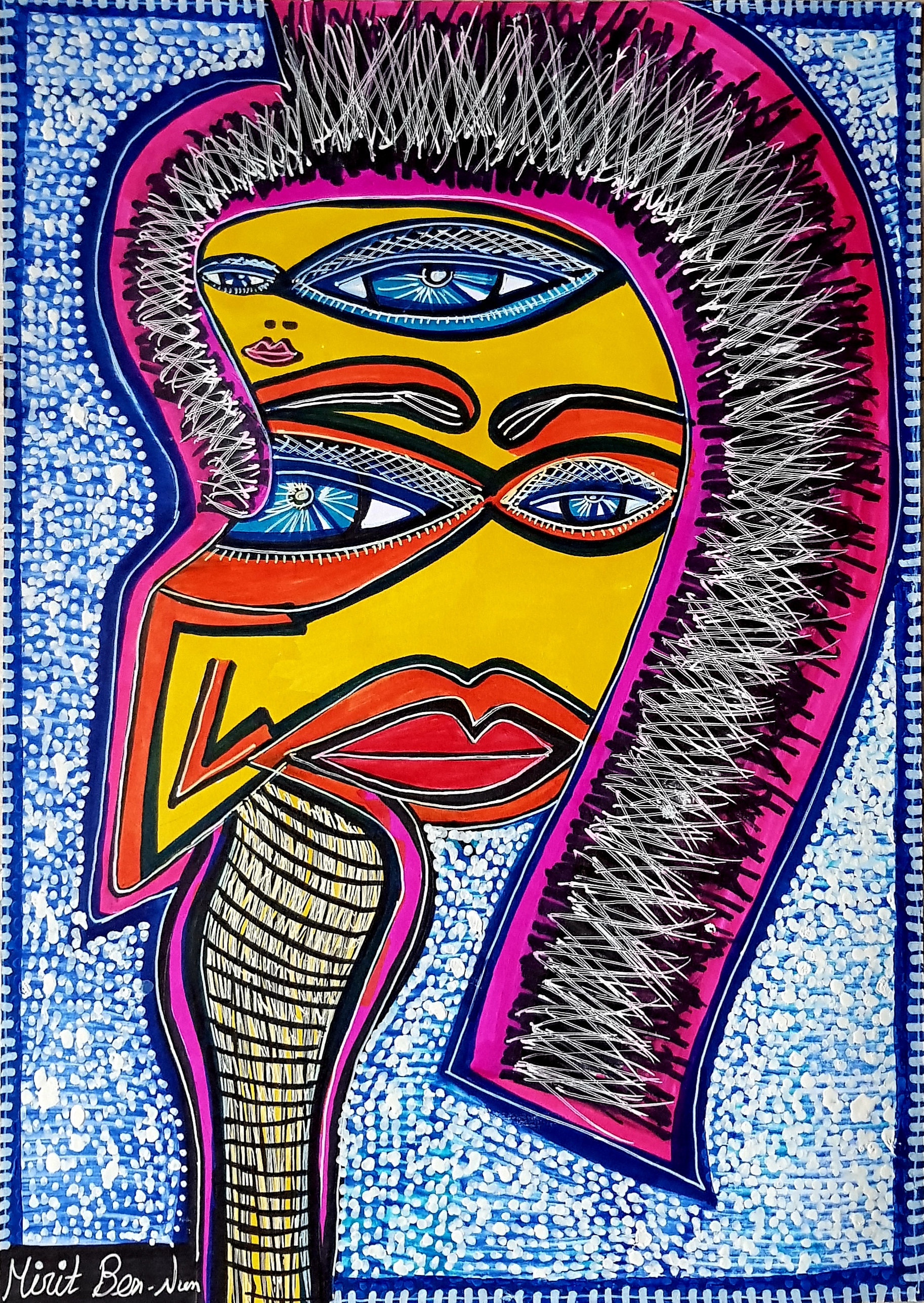 Crazy faces portraits by Deborah Shallman - Illustrated by Mirit Ben-Nun - Ourboox.com