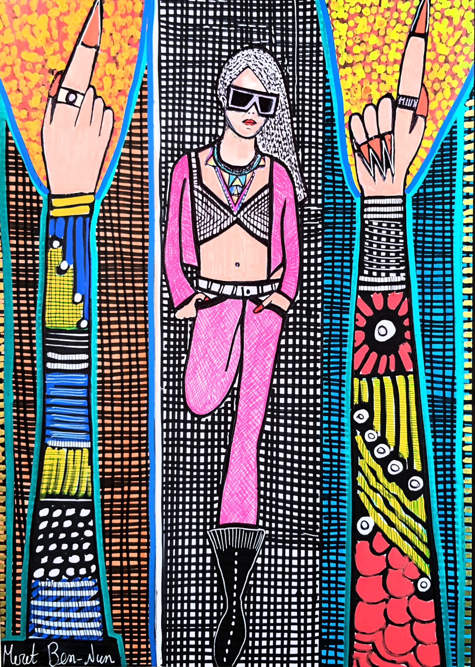 Crazy faces portraits by Deborah Shallman - Illustrated by Mirit Ben-Nun - Ourboox.com