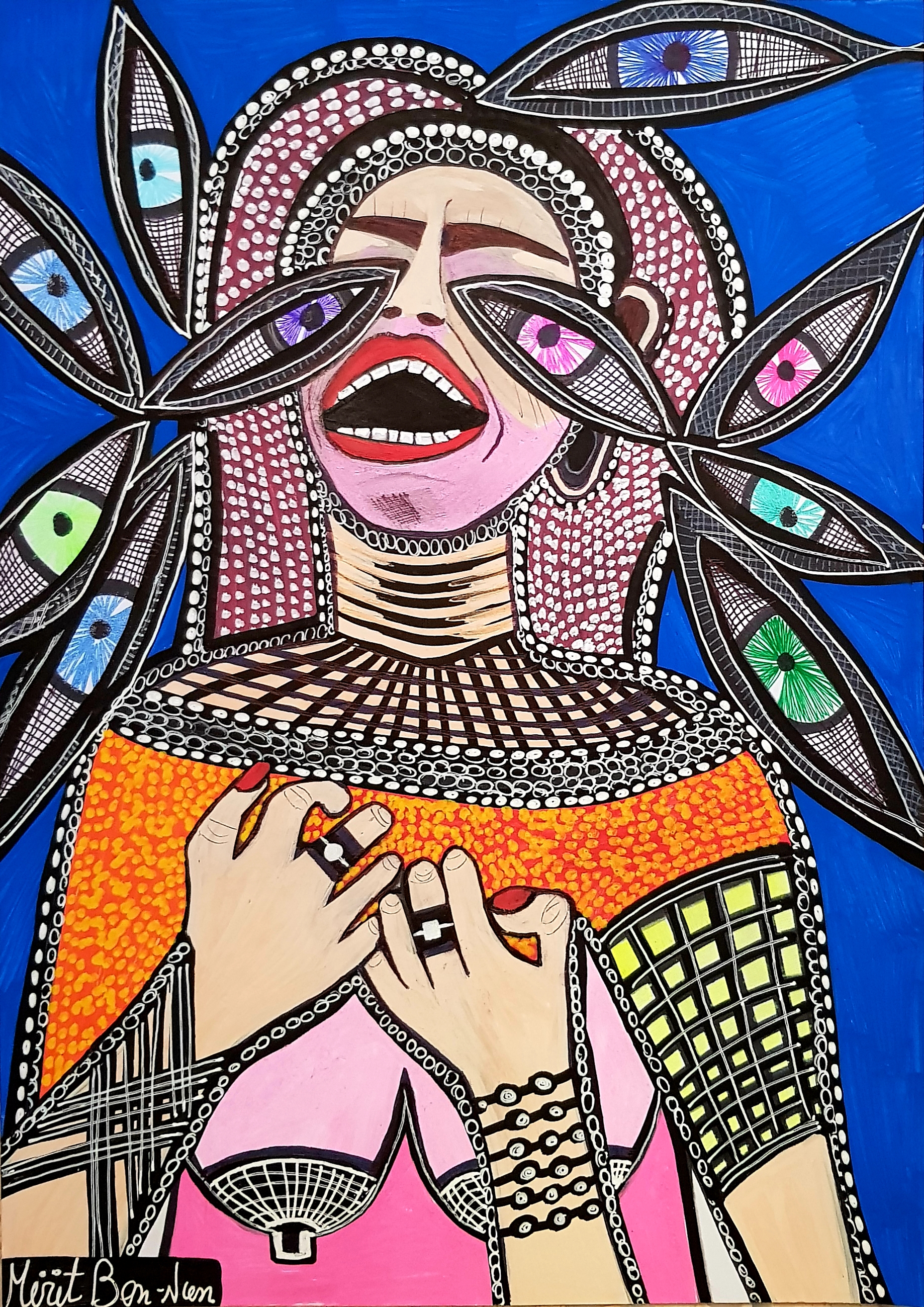 Crazy faces portraits by Deborah Shallman - Illustrated by Mirit Ben-Nun - Ourboox.com
