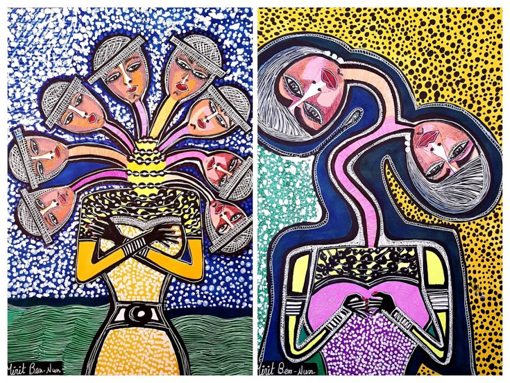Crazy faces portraits by Deborah Shallman - Illustrated by Mirit Ben-Nun - Ourboox.com