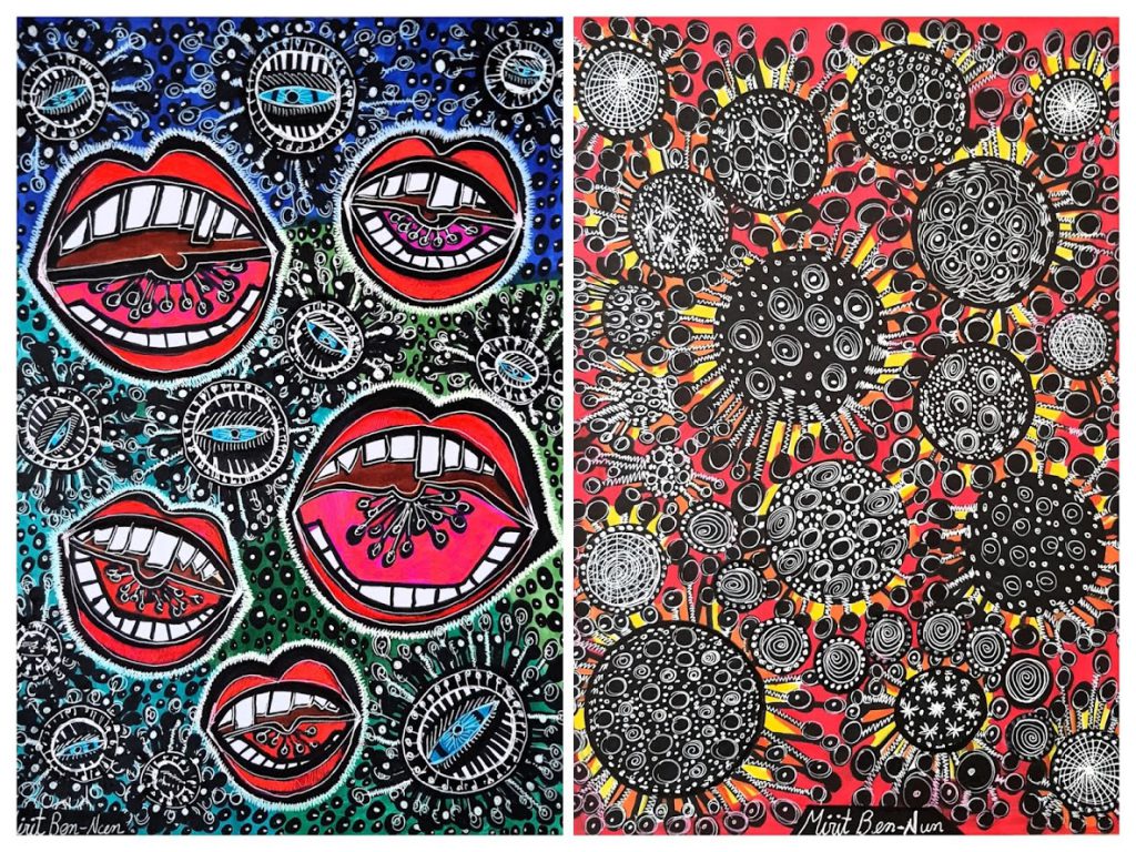 Crazy faces portraits by Deborah Shallman - Illustrated by Mirit Ben-Nun - Ourboox.com