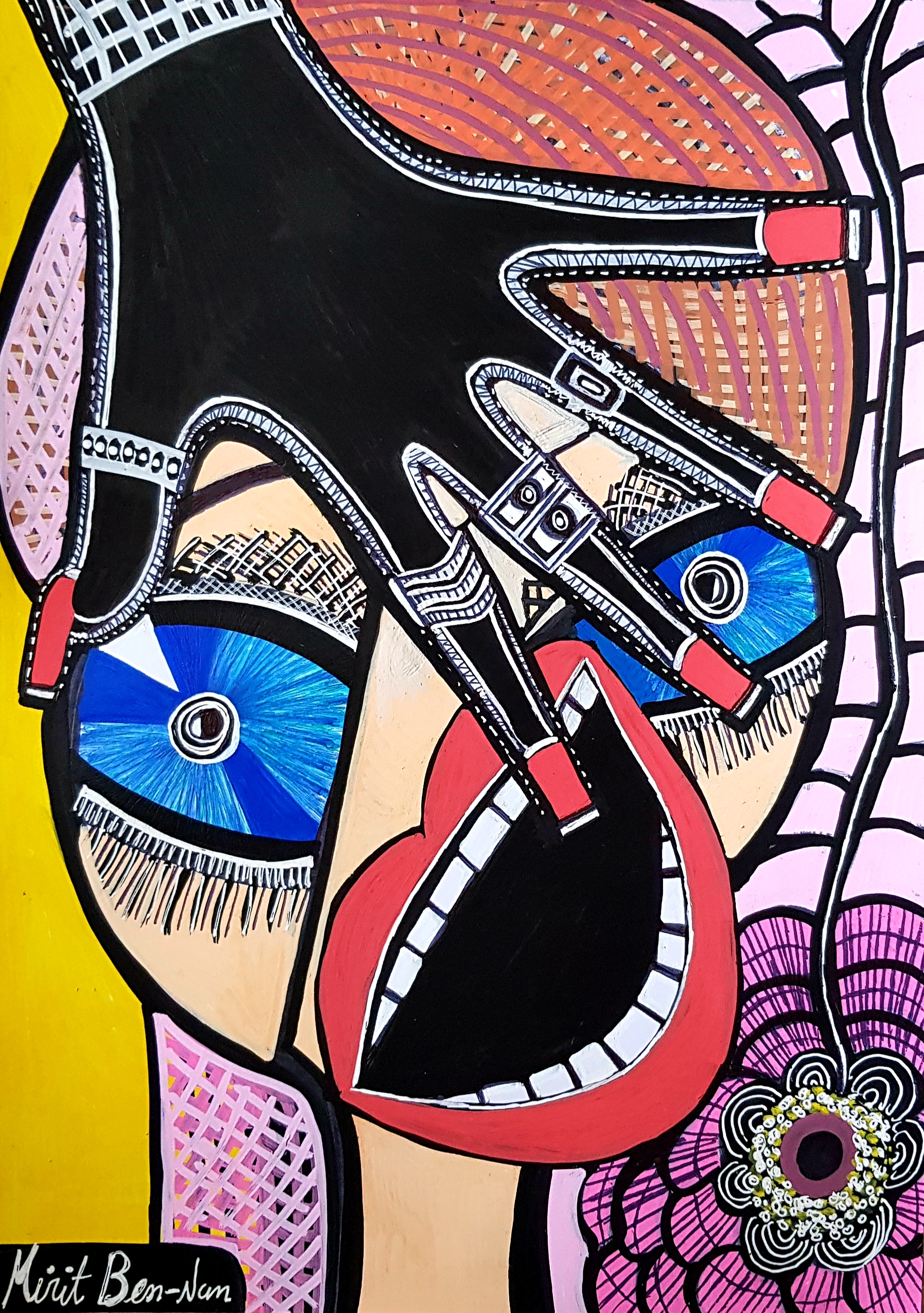 Crazy faces portraits by Deborah Shallman - Illustrated by Mirit Ben-Nun - Ourboox.com