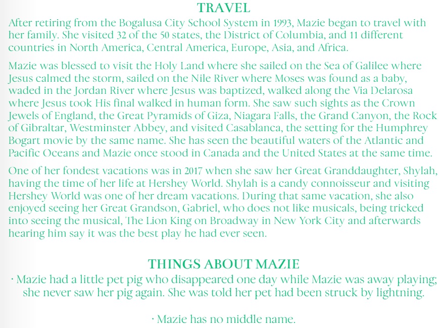 The Earthly Journey of Mazie Coleman by Chareena Crawford - Illustrated by Pictures taken by various people - Ourboox.com