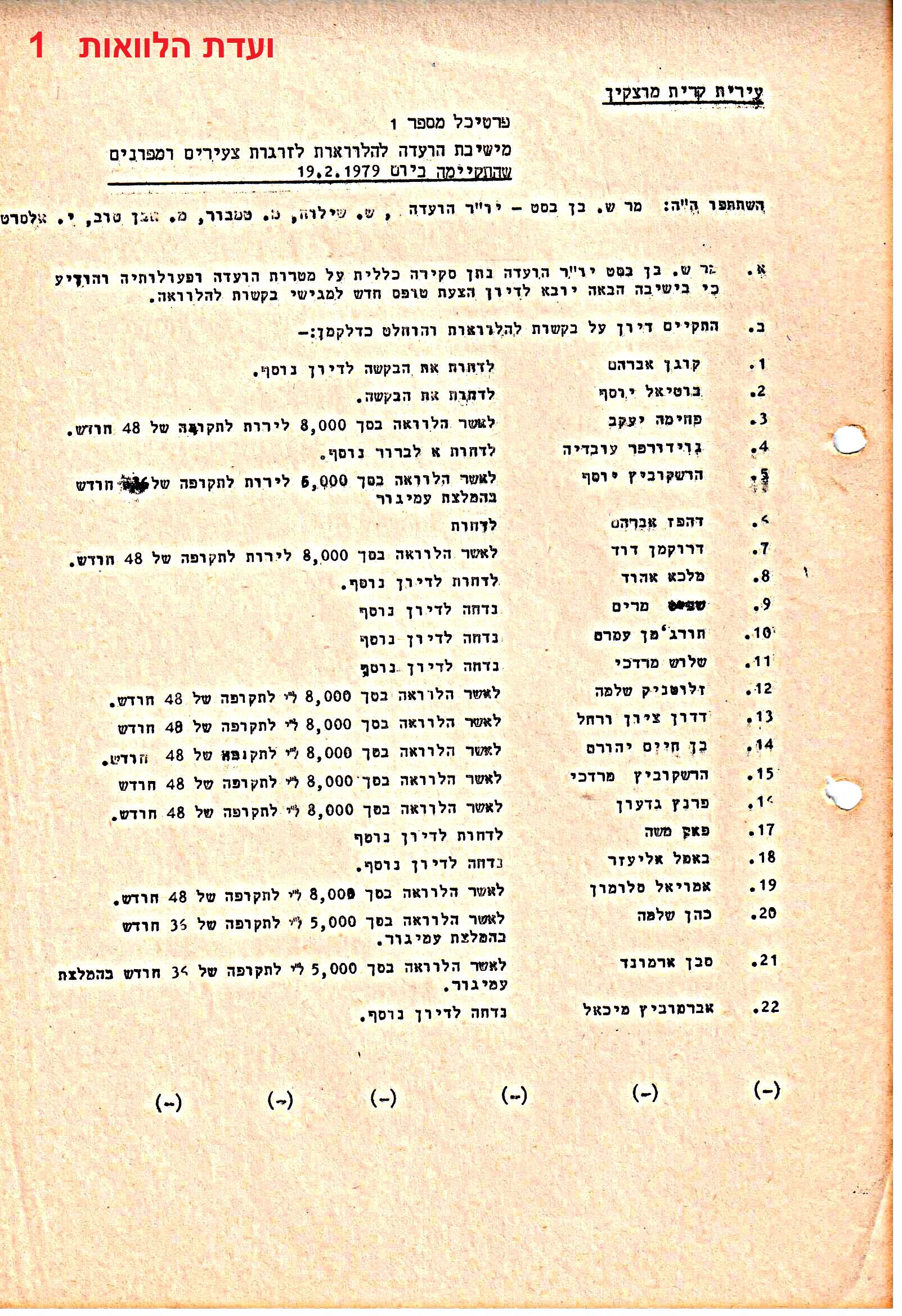 פרוטוקולים 36 – ועדות – 1989 – 1979 שונות by riki deri - Illustrated by מוזיאון בית גרושקביץ / כרך 36 - Ourboox.com