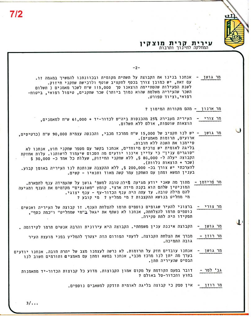 פרוטוקולים 36 – ועדות – 1989 – 1979 שונות by riki deri - Illustrated by מוזיאון בית גרושקביץ / כרך 36 - Ourboox.com