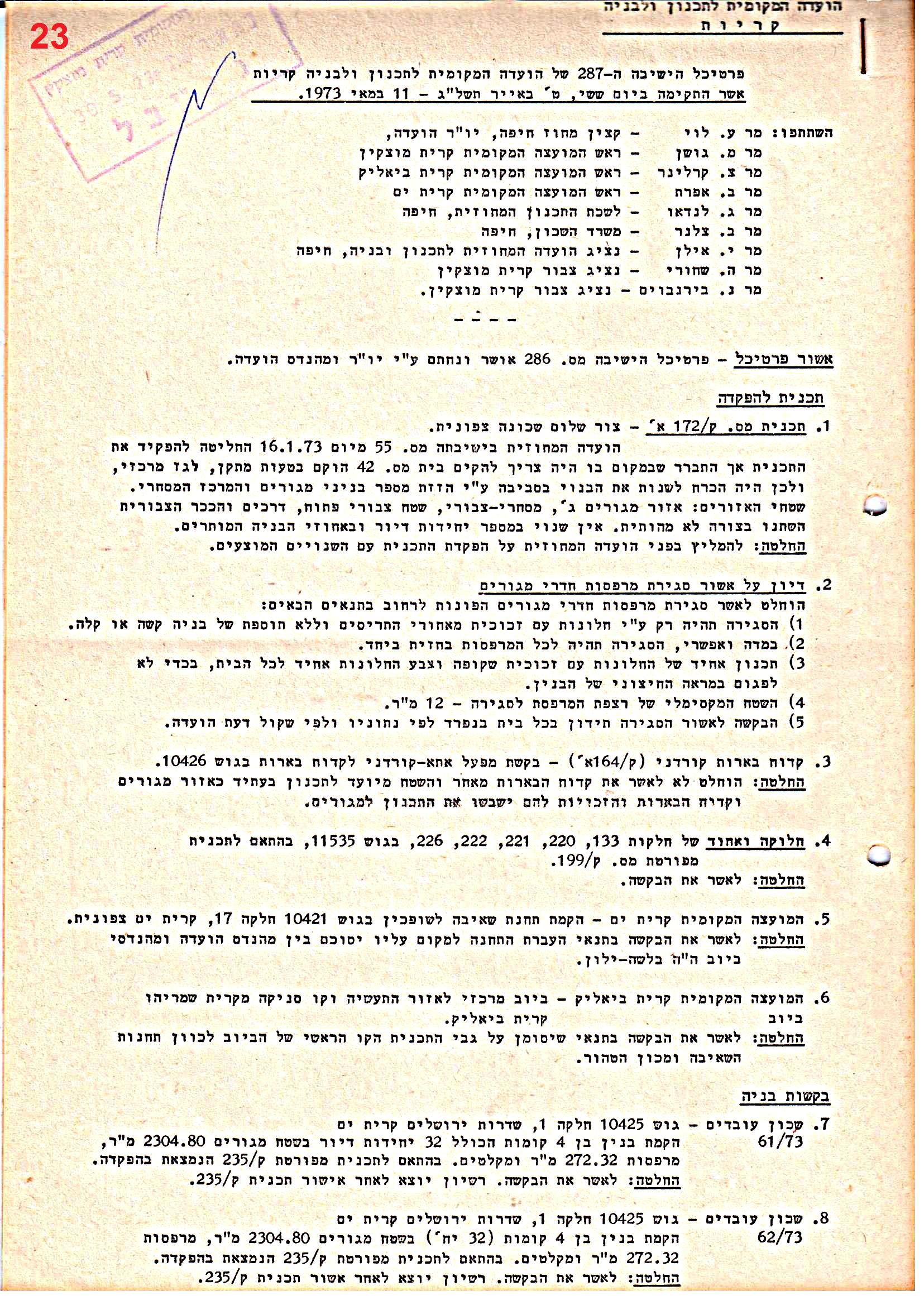 פרוטוקולים 38 – ועדות – 1975 – 1973 ועדת ערים by riki deri - Illustrated by מוזיאון בית גרושקביץ / כרך 38 - Ourboox.com