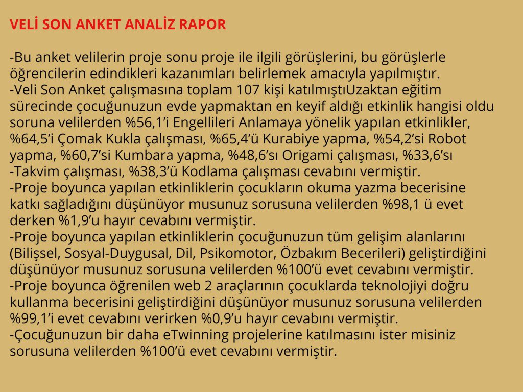 VELİ ANKET SONUÇLARI by elif özkara - Illustrated by ELİF ÖZKARA - Ourboox.com