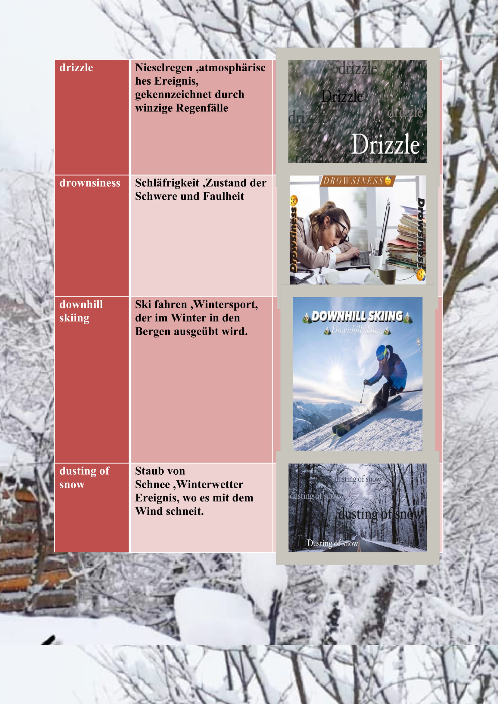 WINTER ITEMS DICTIONARY by mine seyhan - Illustrated by Mine Seyhan - Ourboox.com