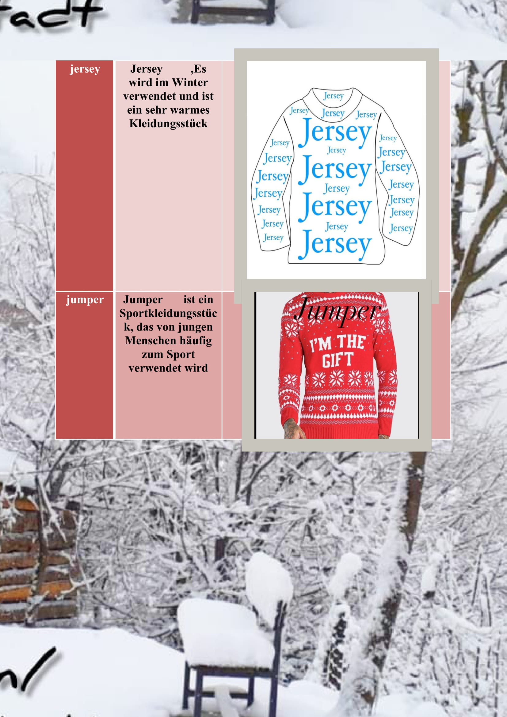 WINTER ITEMS DICTIONARY by mine seyhan - Illustrated by Mine Seyhan - Ourboox.com