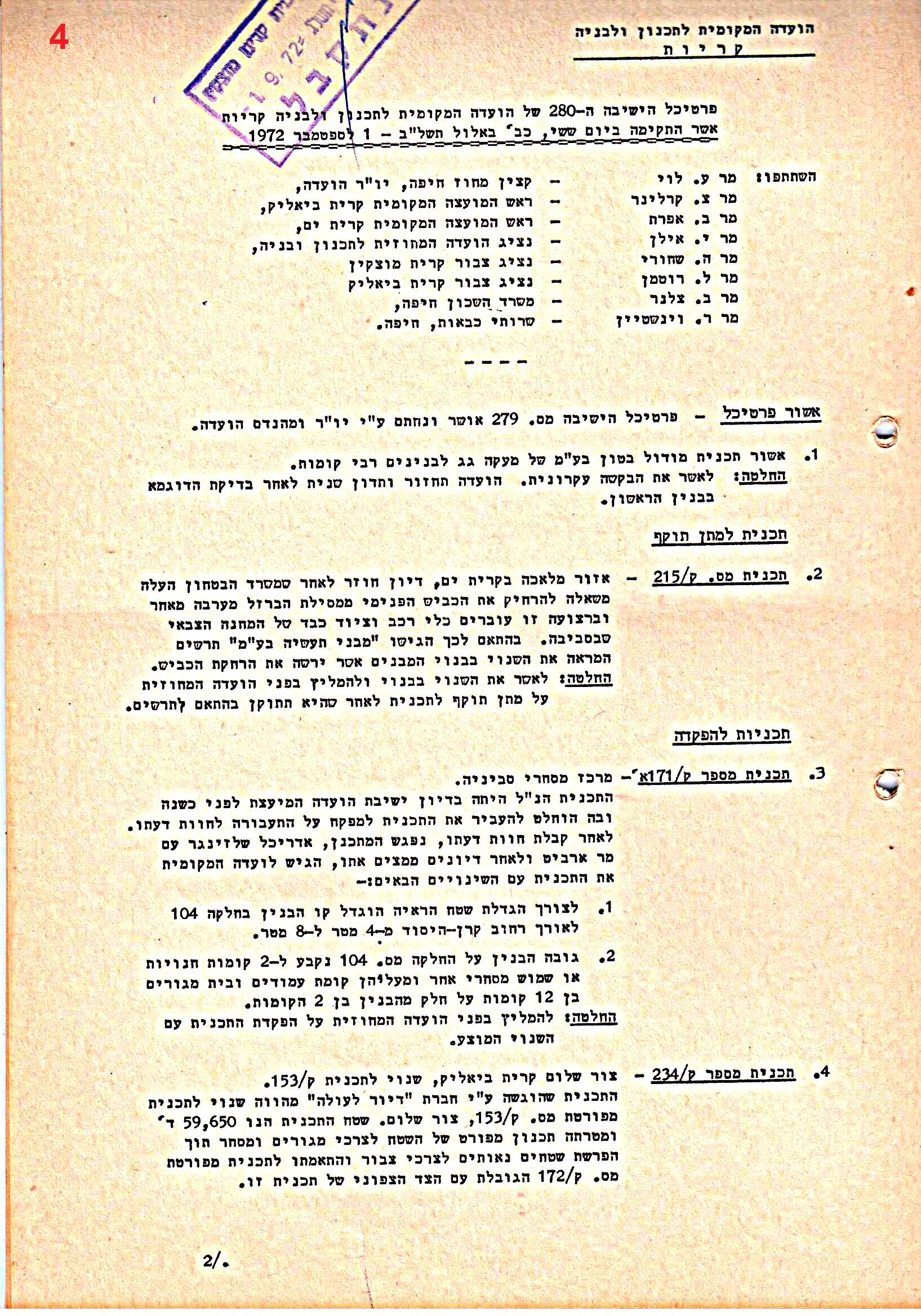 פרוטוקולים 40 – ועדות – 1972 – 1951 ועדת ערים by riki deri - Illustrated by מוזיאון בית גרושקביץ / כרך 40 - Ourboox.com