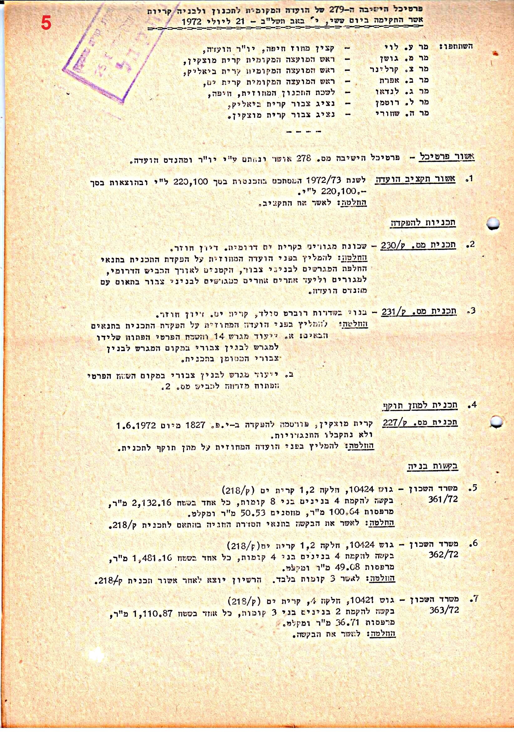 פרוטוקולים 40 – ועדות – 1972 – 1951 ועדת ערים by riki deri - Illustrated by מוזיאון בית גרושקביץ / כרך 40 - Ourboox.com