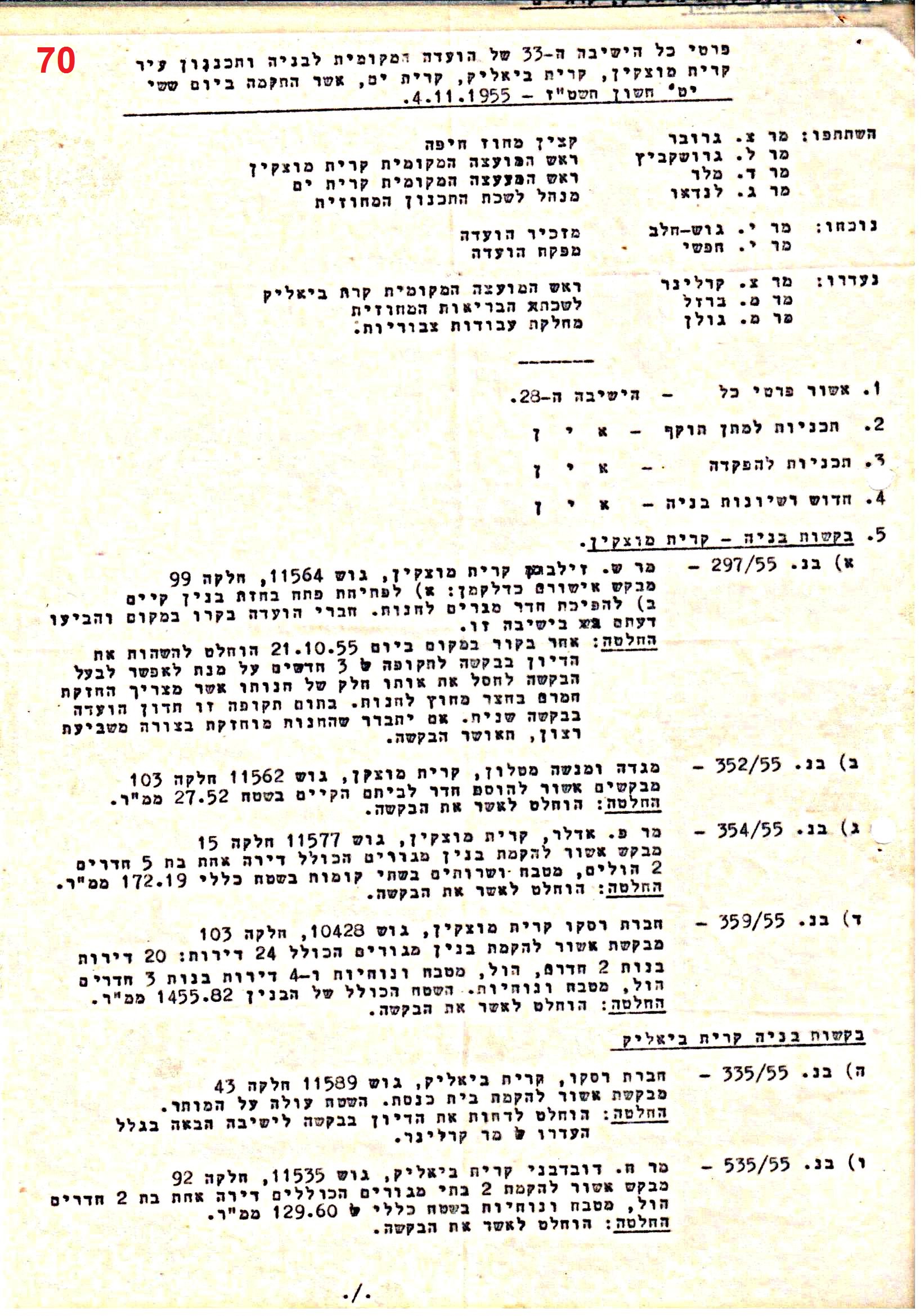 פרוטוקולים 40 – ועדות – 1972 – 1951 ועדת ערים by riki deri - Illustrated by מוזיאון בית גרושקביץ / כרך 40 - Ourboox.com