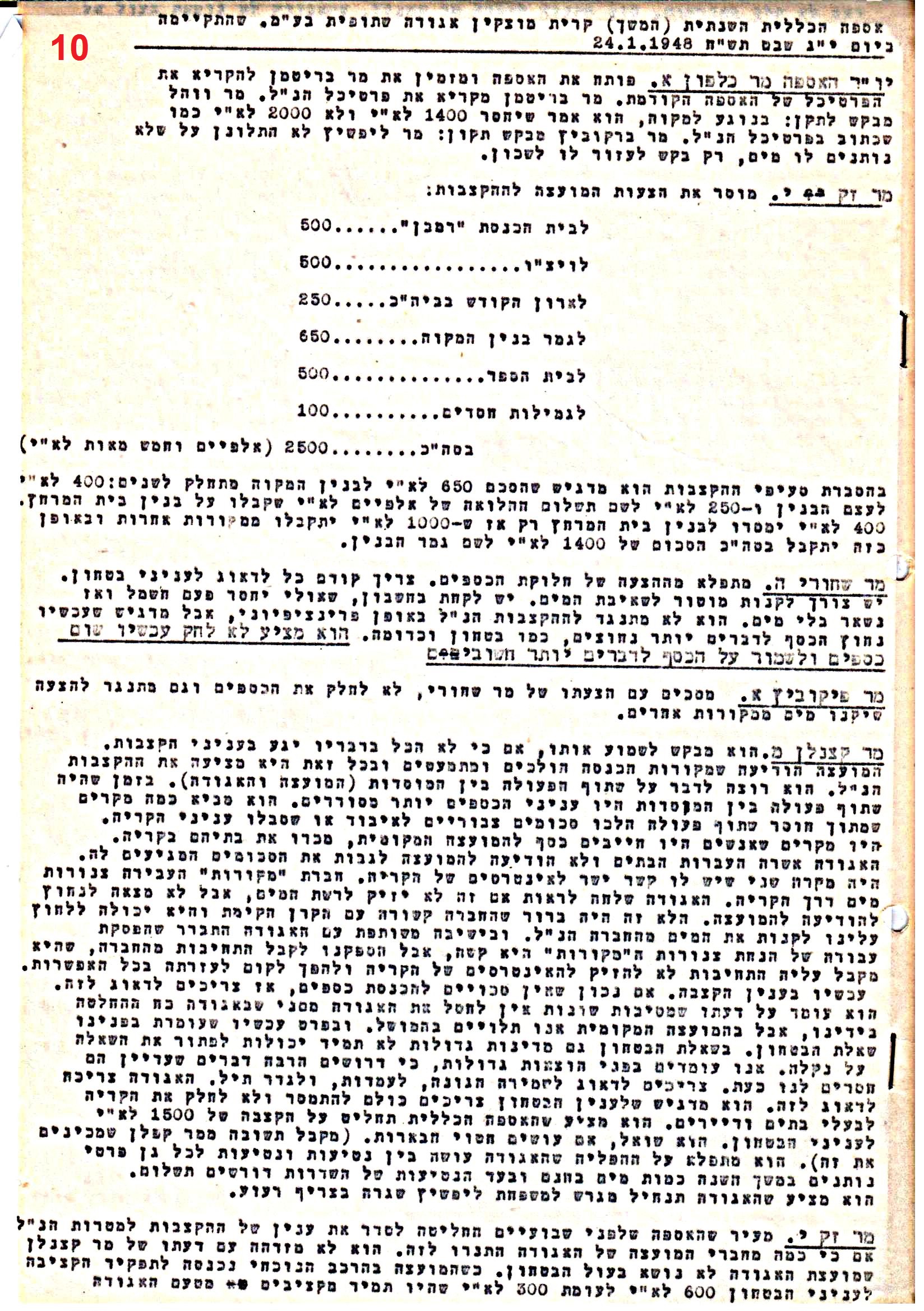 פרוטוקול 41 אגודה שיתופית – אסיפה כללית 1946 – 1954 by riki deri - Illustrated by מוזיאון בית גרושקביץ / כרך 41 - Ourboox.com