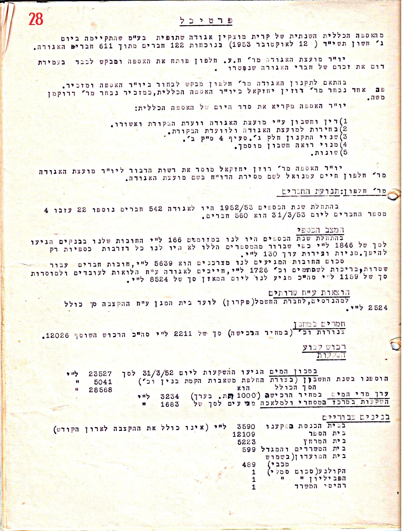פרוטוקול 41 אגודה שיתופית – אסיפה כללית 1946 – 1954 by riki deri - Illustrated by מוזיאון בית גרושקביץ / כרך 41 - Ourboox.com