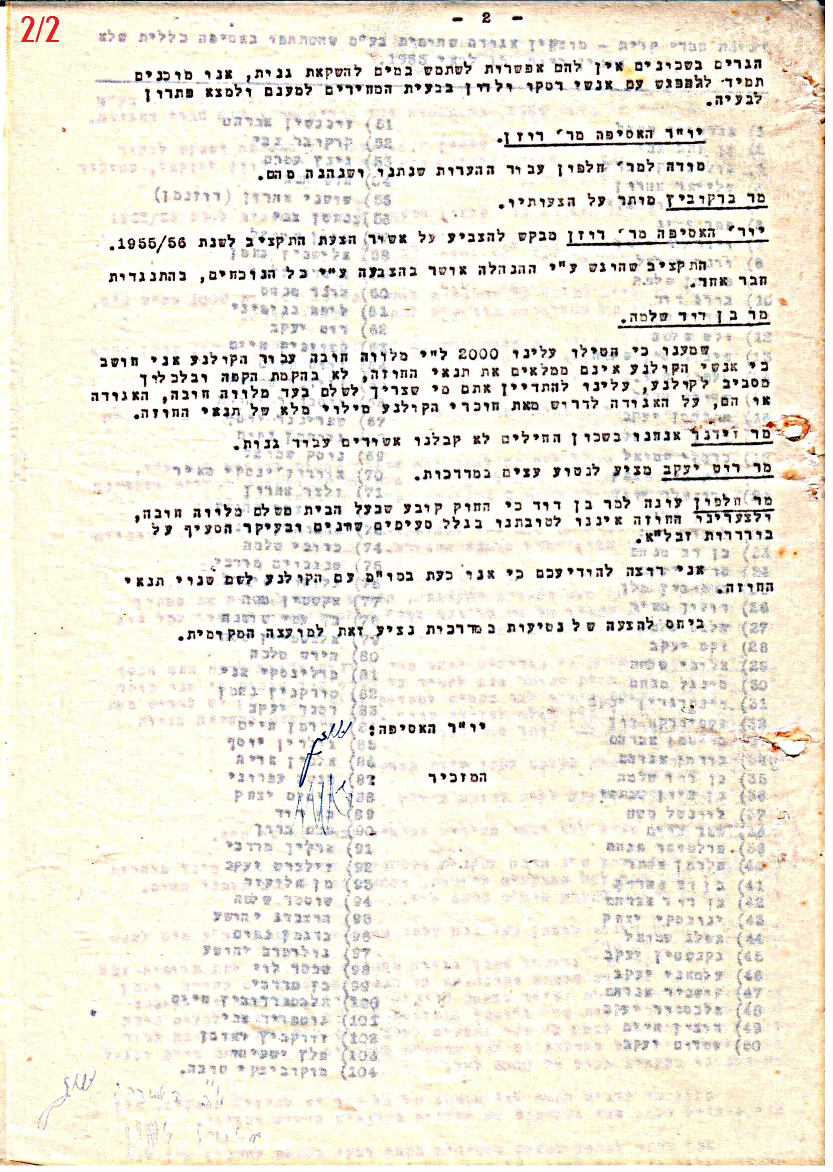 פרוטוקול 42 אגודה שיתופית – אסיפה כללית 1960 – 1955 by riki deri - Illustrated by מוזיאון בית גרושקביץ / כרך 42 - Ourboox.com