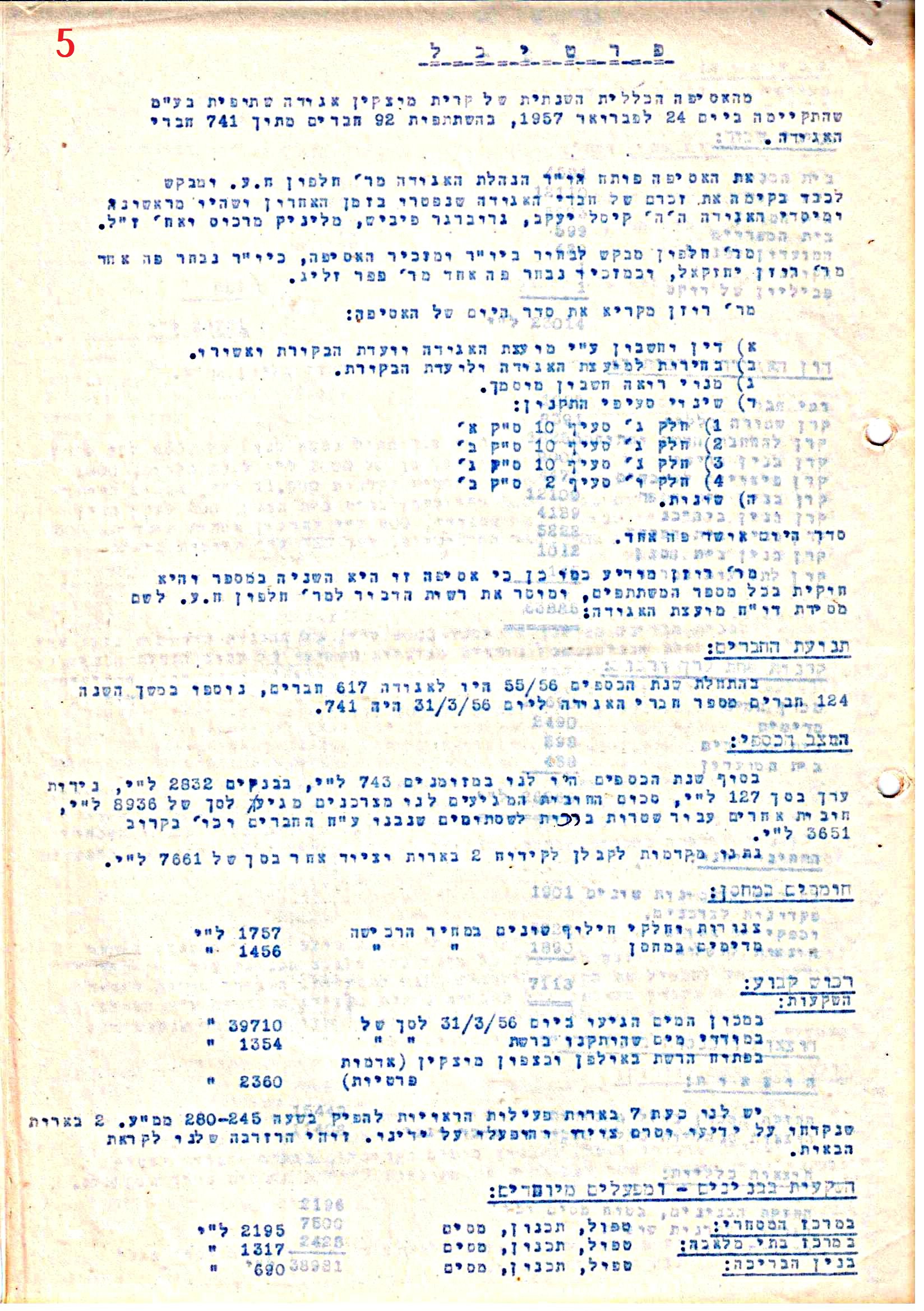 פרוטוקול 42 אגודה שיתופית – אסיפה כללית 1960 – 1955 by riki deri - Illustrated by מוזיאון בית גרושקביץ / כרך 42 - Ourboox.com