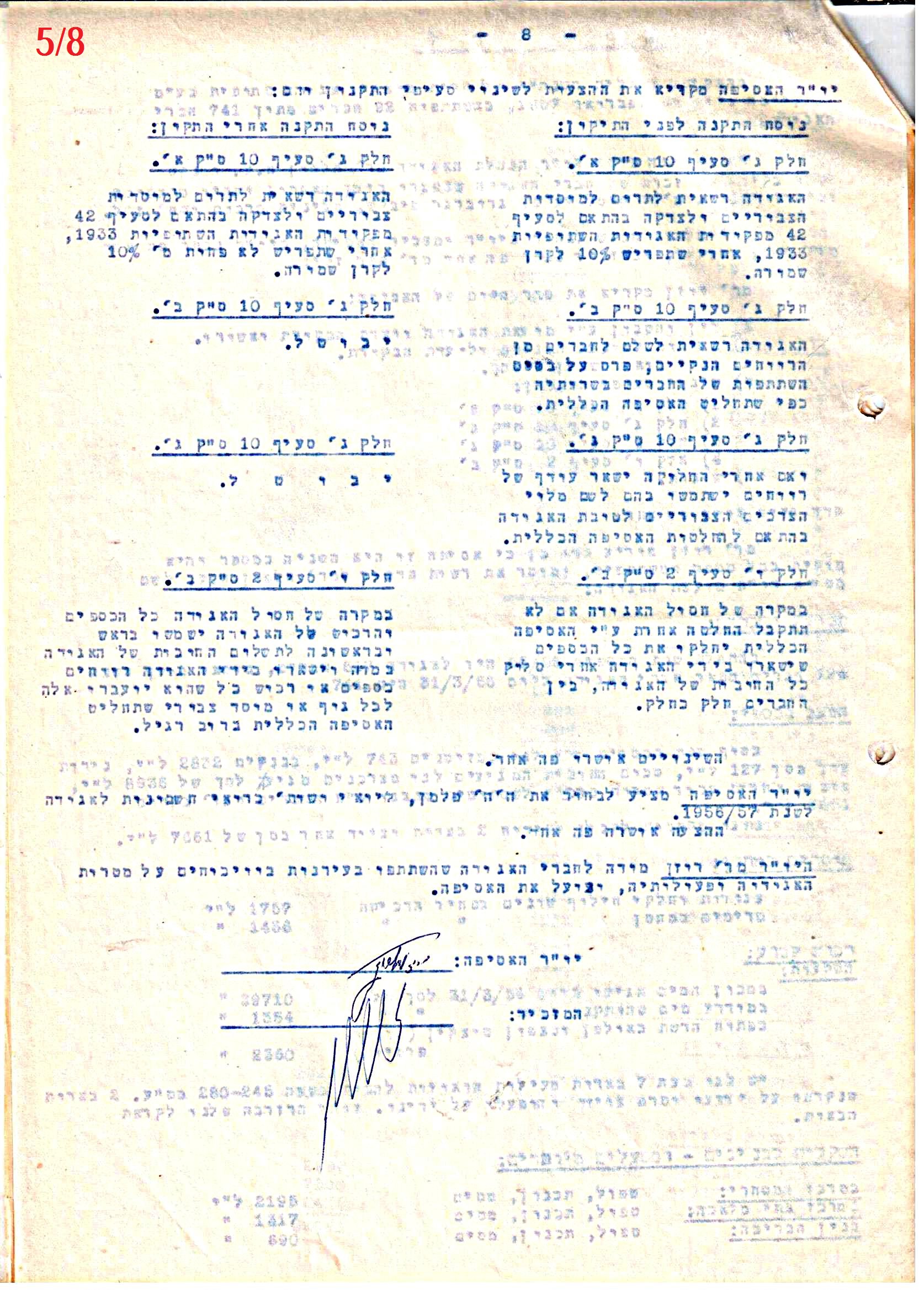 פרוטוקול 42 אגודה שיתופית – אסיפה כללית 1960 – 1955 by riki deri - Illustrated by מוזיאון בית גרושקביץ / כרך 42 - Ourboox.com