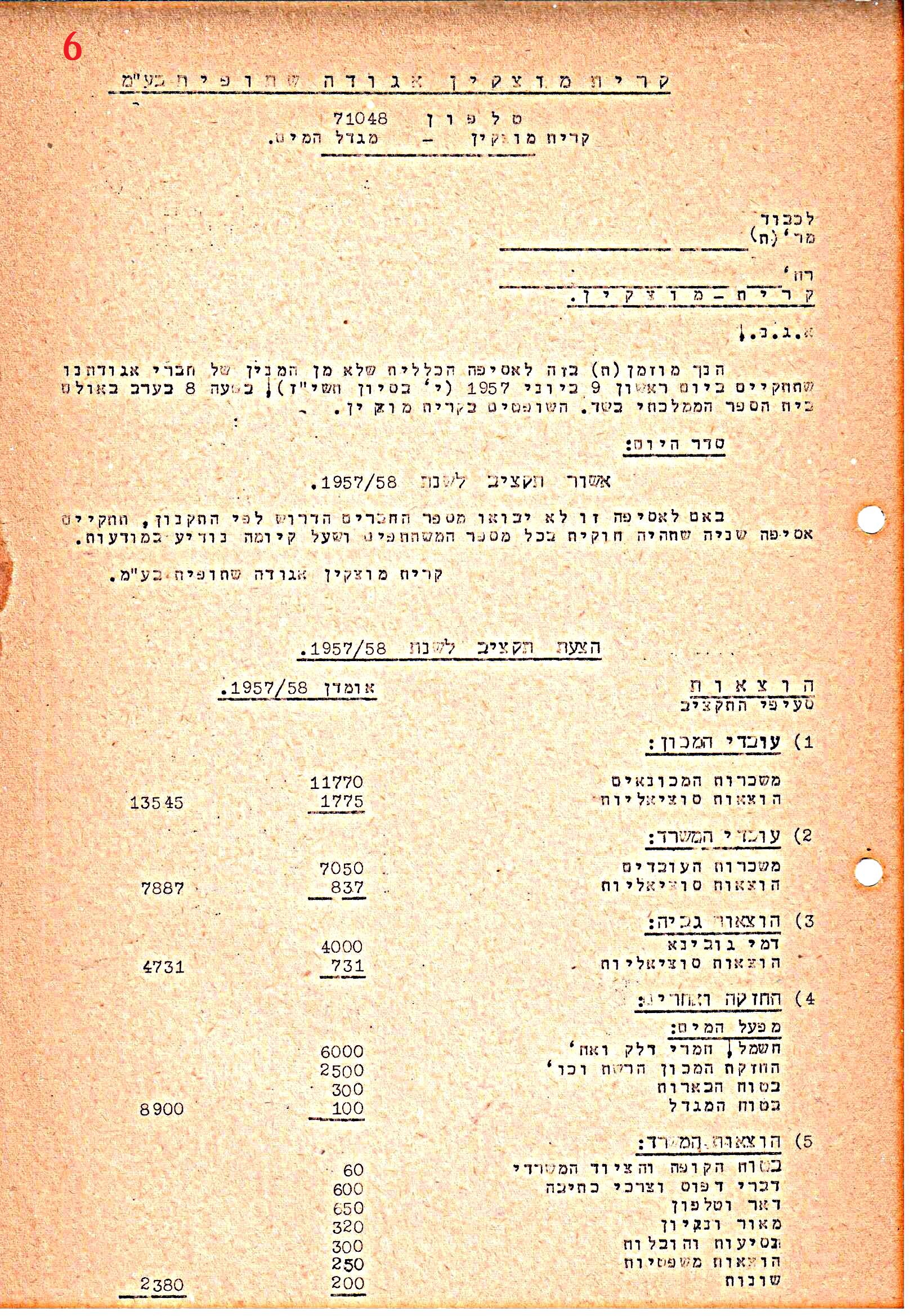 פרוטוקול 42 אגודה שיתופית – אסיפה כללית 1960 – 1955 by riki deri - Illustrated by מוזיאון בית גרושקביץ / כרך 42 - Ourboox.com