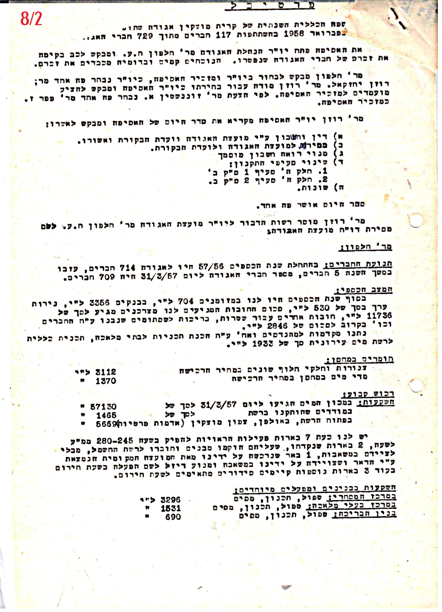 פרוטוקול 42 אגודה שיתופית – אסיפה כללית 1960 – 1955 by riki deri - Illustrated by מוזיאון בית גרושקביץ / כרך 42 - Ourboox.com