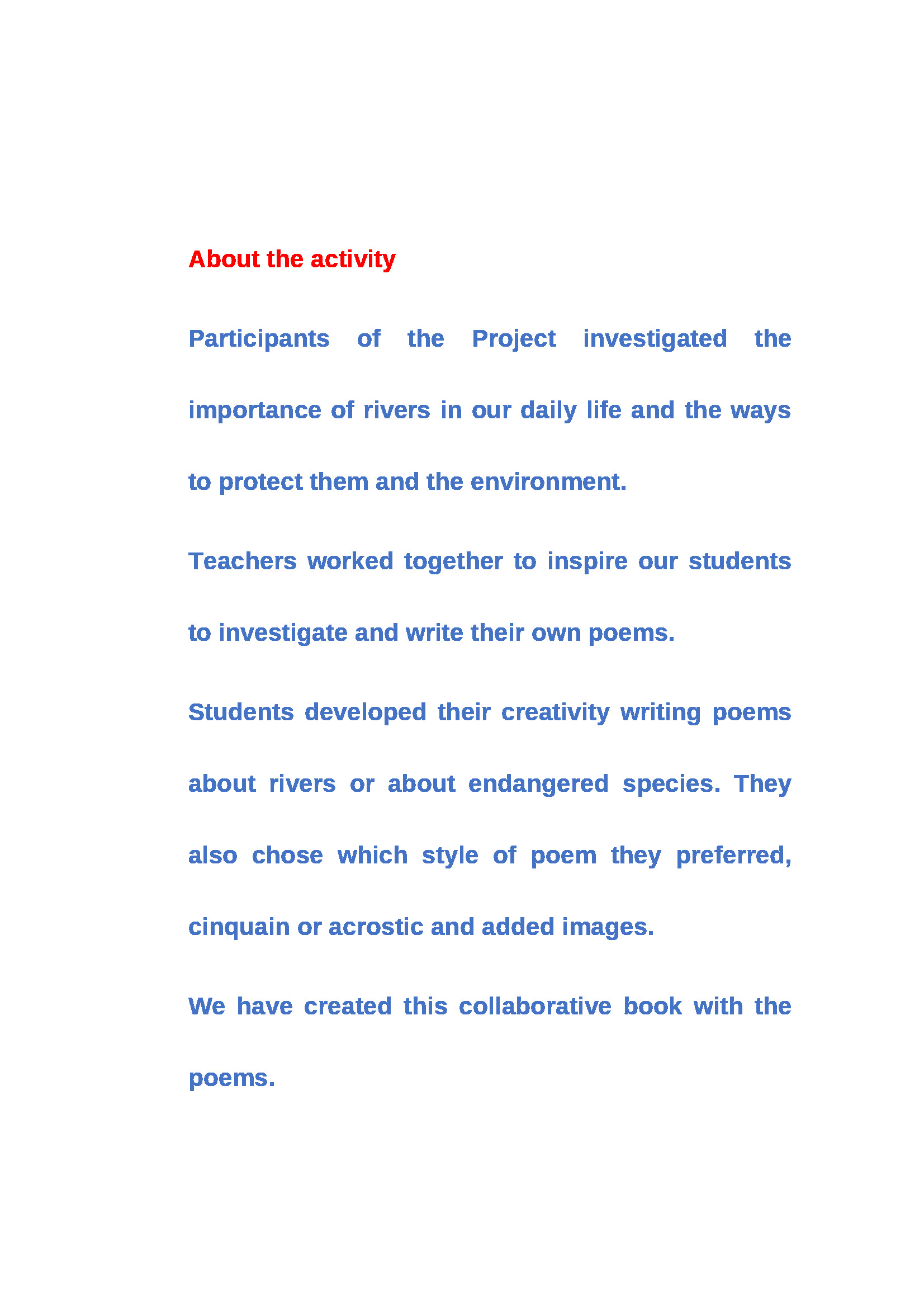 Poems about our Rivers of Life by Margarita Renedo Gómez - Ourboox.com
