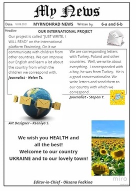 eTwinning project newspaper by Just write I will read team by hülya taşbaşı - Illustrated by Secondary school students exchange letters in English with their peers from different provinces to make the pandemic period they stay at home enjoyable and they share their days. - Ourboox.com