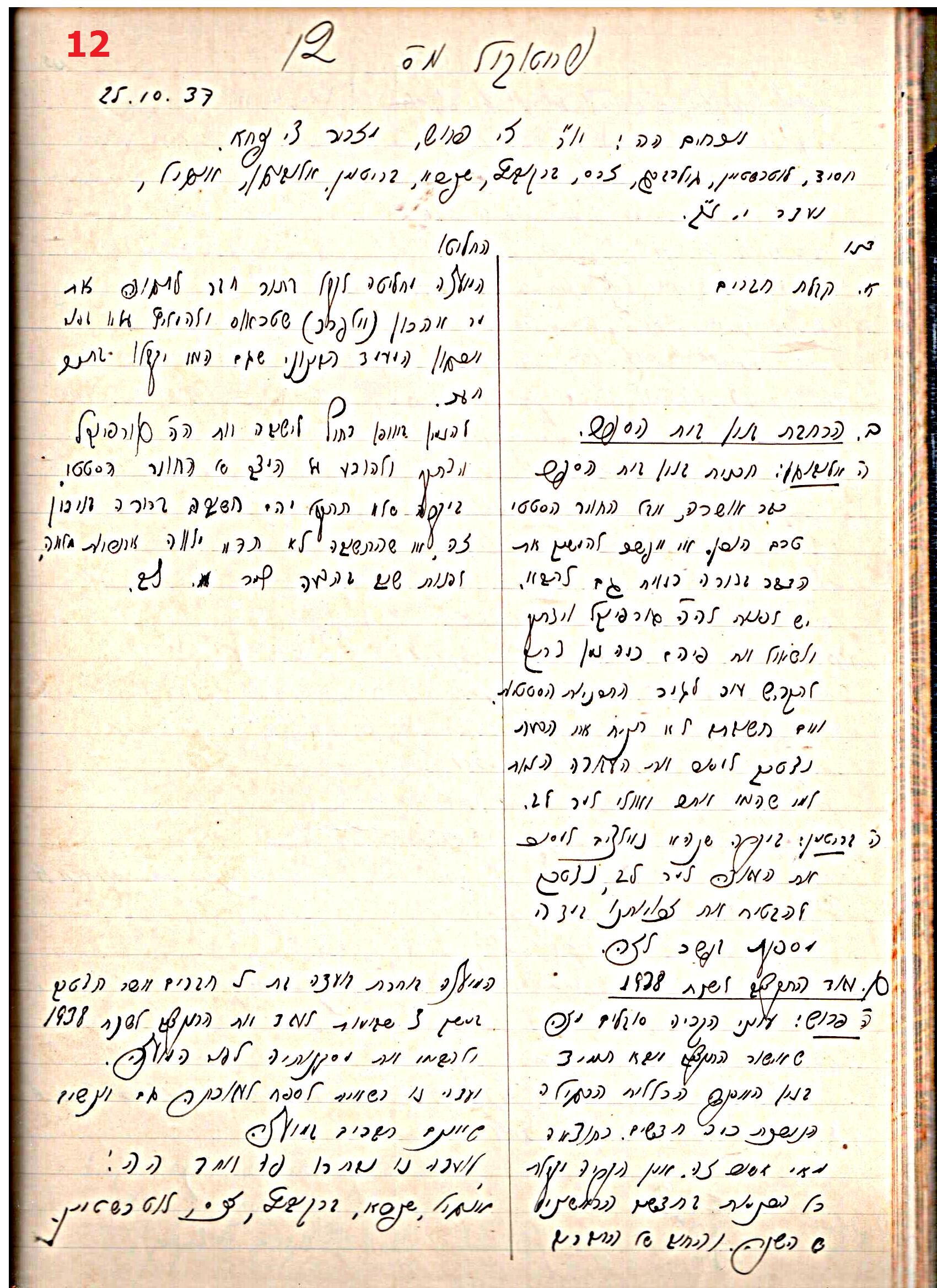 פרוטוקול 44 אגודה שיתופית – מועצה 8.5.39 – 2.6.37 by riki deri - Illustrated by מוזיאון בית גרושקביץ / כרך 44 - Ourboox.com
