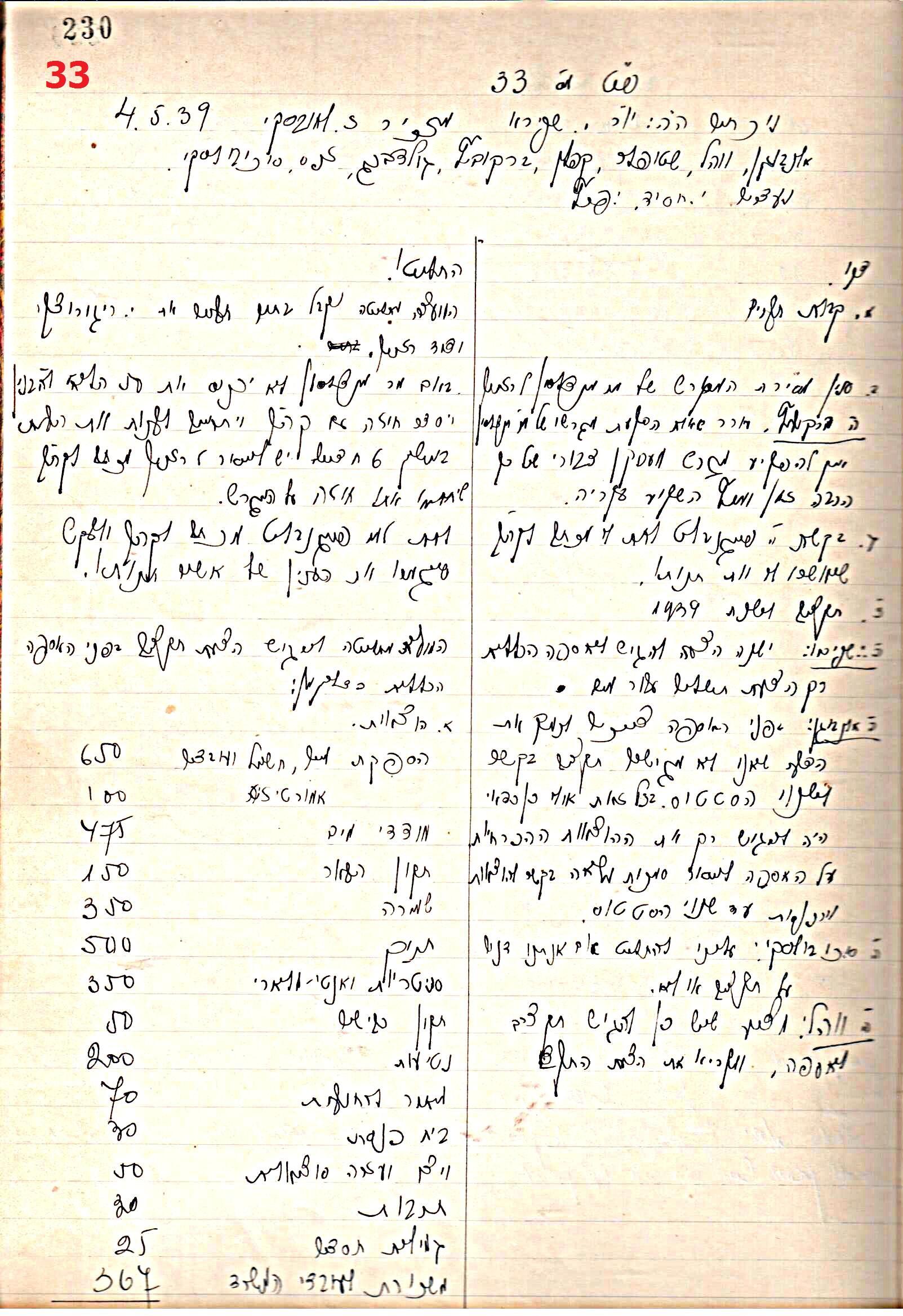 פרוטוקול 44 אגודה שיתופית – מועצה 8.5.39 – 2.6.37 by riki deri - Illustrated by מוזיאון בית גרושקביץ / כרך 44 - Ourboox.com
