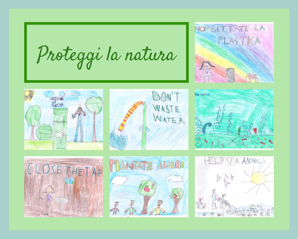 Protect nature by Caterina Fantini - Illustrated by Classe 2^A - Primaria F.Querini - Ourboox.com