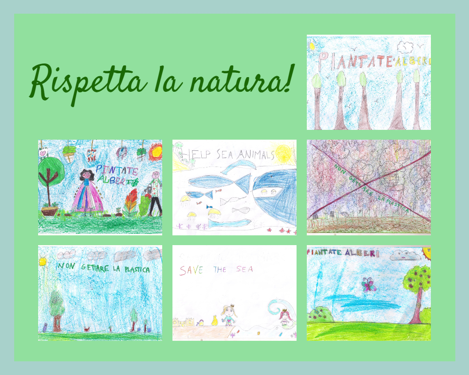 Protect nature by Caterina Fantini - Illustrated by Classe 2^A - Primaria F.Querini - Ourboox.com