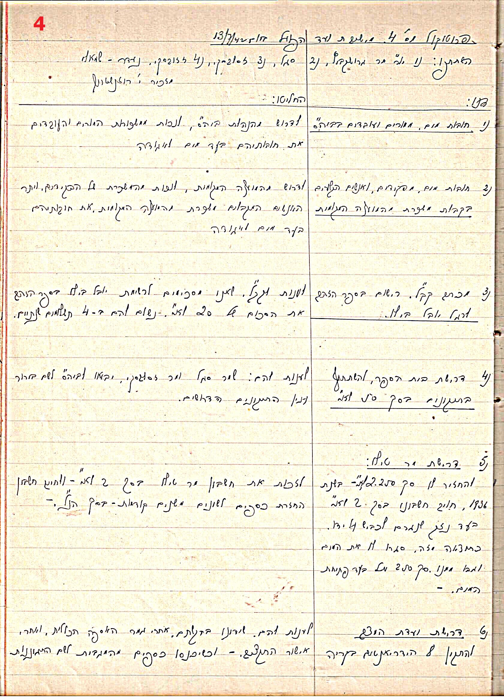 פרוטוקול 45 אגודה שיתופית – הנהלה 18.7.48 – 27.7.37 ועד הפועל by riki deri - Illustrated by מוזיאון בית גרושקביץ / כרך 45 - Ourboox.com