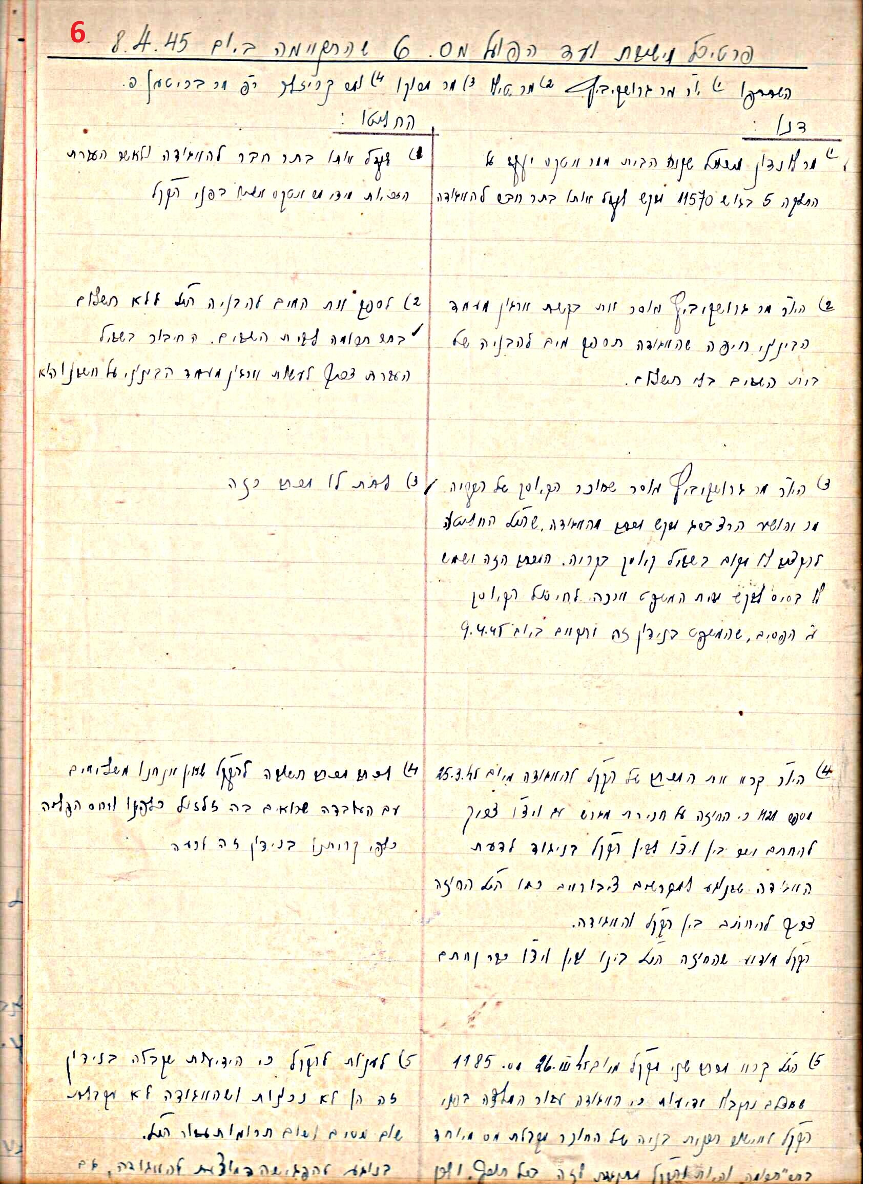 פרוטוקול 45 אגודה שיתופית – הנהלה 18.7.48 – 27.7.37 ועד הפועל by riki deri - Illustrated by מוזיאון בית גרושקביץ / כרך 45 - Ourboox.com