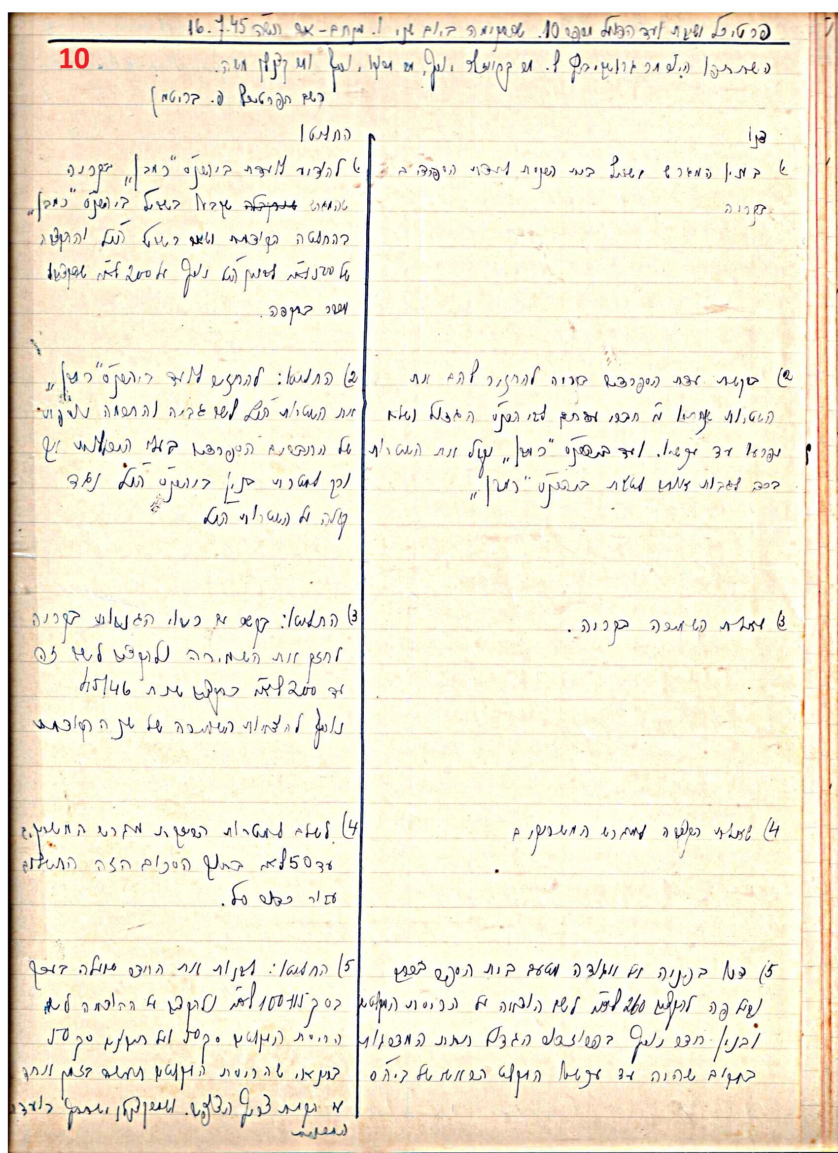 פרוטוקול 45 אגודה שיתופית – הנהלה 18.7.48 – 27.7.37 ועד הפועל by riki deri - Illustrated by מוזיאון בית גרושקביץ / כרך 45 - Ourboox.com