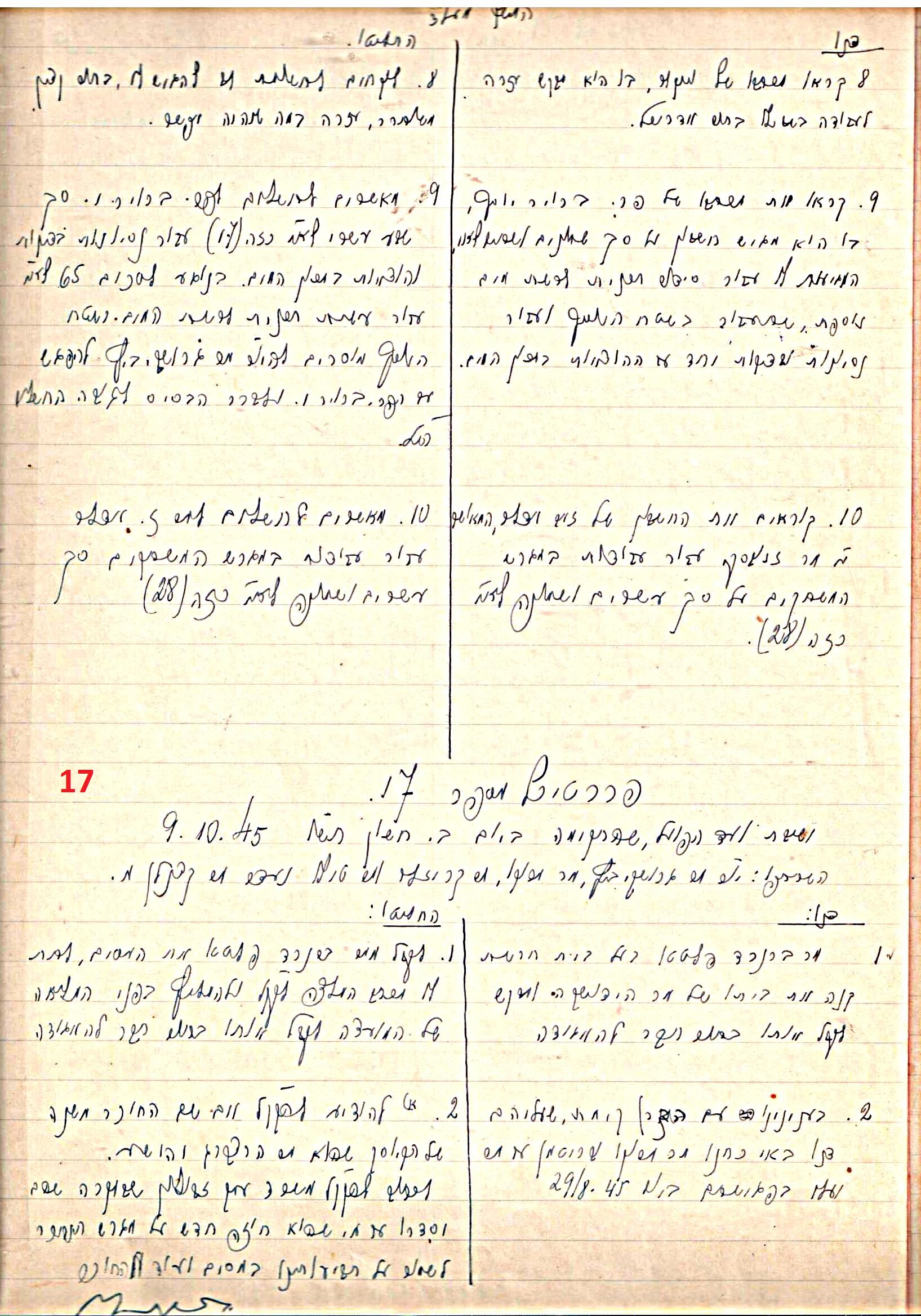 פרוטוקול 45 אגודה שיתופית – הנהלה 18.7.48 – 27.7.37 ועד הפועל by riki deri - Illustrated by מוזיאון בית גרושקביץ / כרך 45 - Ourboox.com
