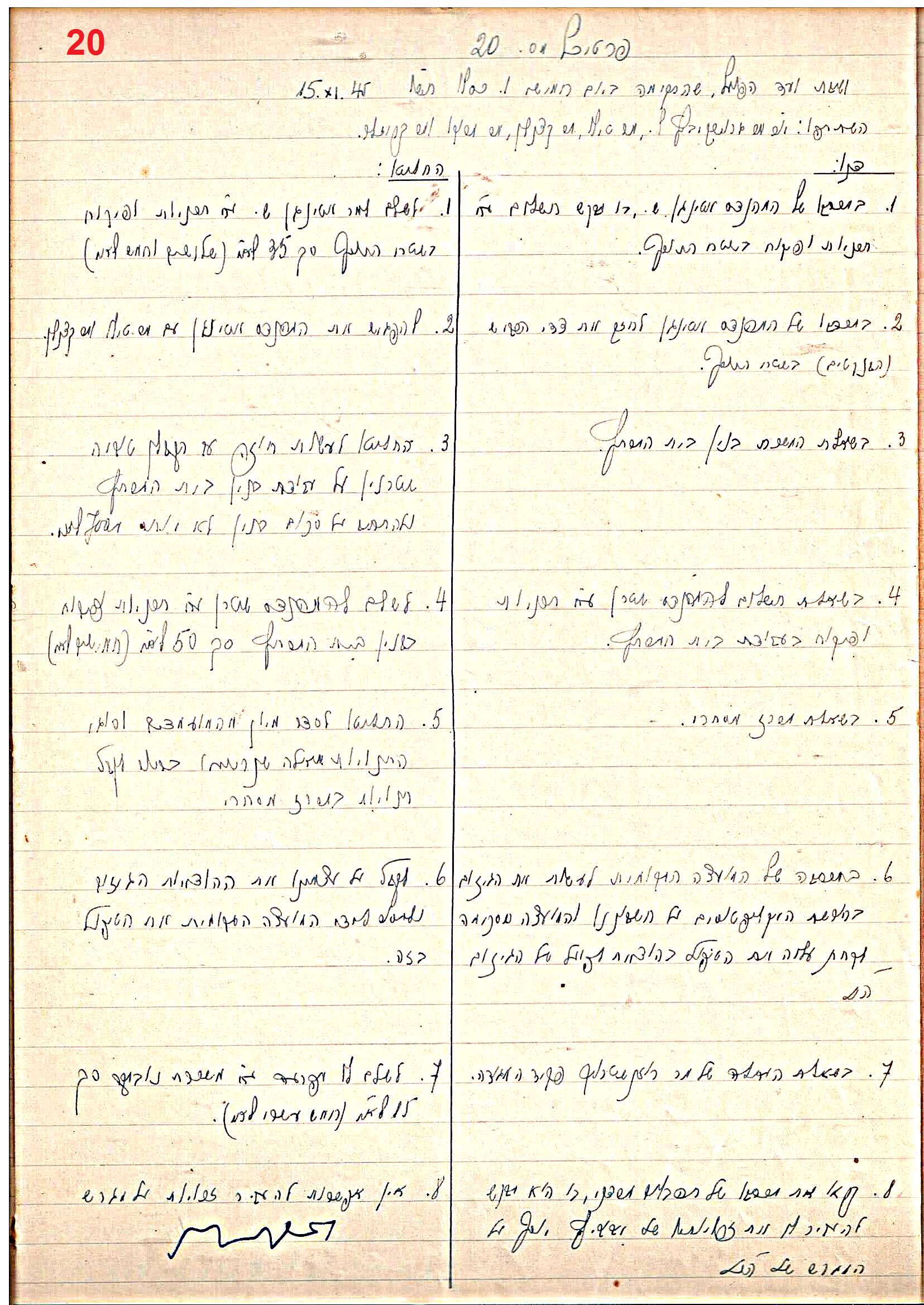 פרוטוקול 45 אגודה שיתופית – הנהלה 18.7.48 – 27.7.37 ועד הפועל by riki deri - Illustrated by מוזיאון בית גרושקביץ / כרך 45 - Ourboox.com