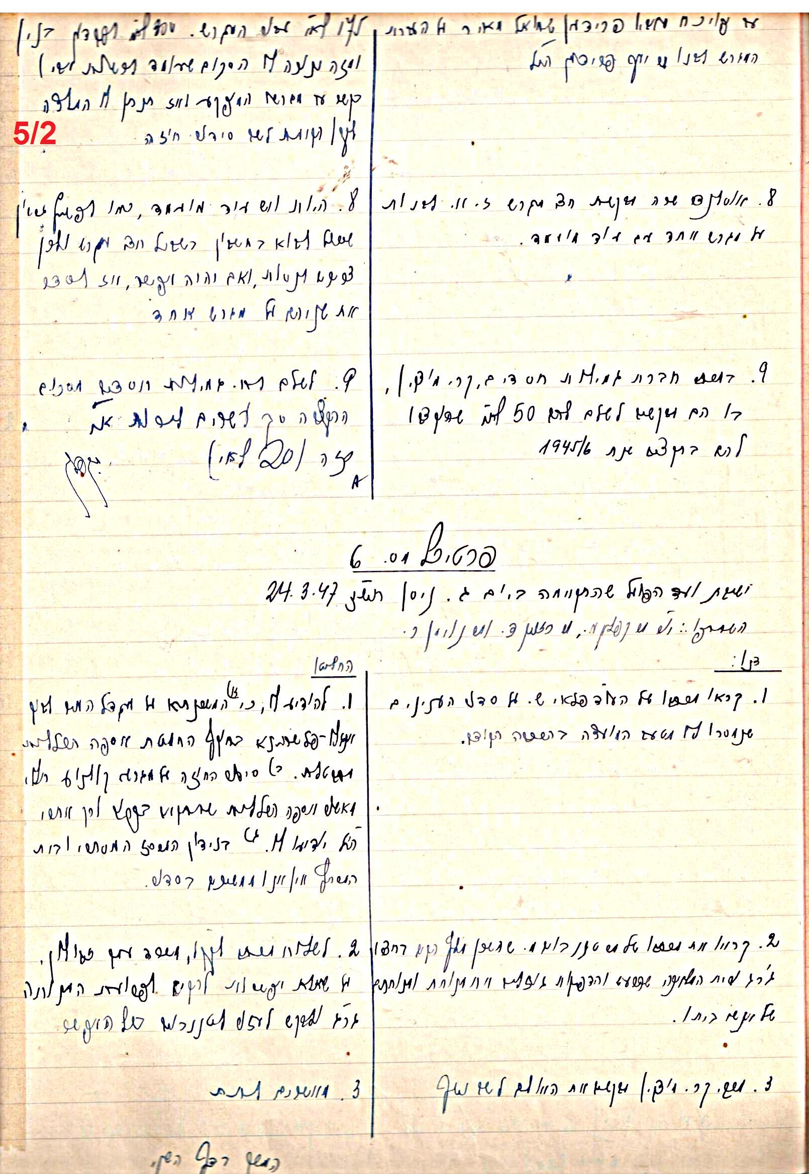 פרוטוקול 45 אגודה שיתופית – הנהלה 18.7.48 – 27.7.37 ועד הפועל by riki deri - Illustrated by מוזיאון בית גרושקביץ / כרך 45 - Ourboox.com