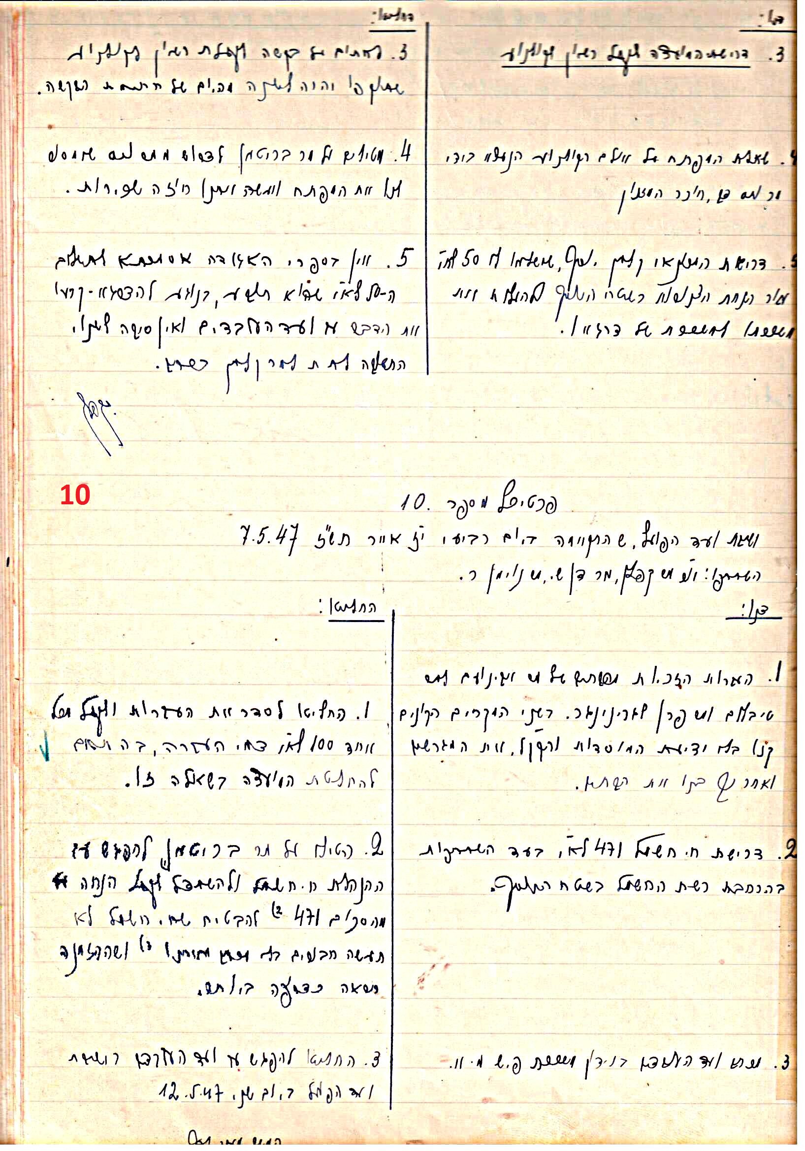פרוטוקול 45 אגודה שיתופית – הנהלה 18.7.48 – 27.7.37 ועד הפועל by riki deri - Illustrated by מוזיאון בית גרושקביץ / כרך 45 - Ourboox.com