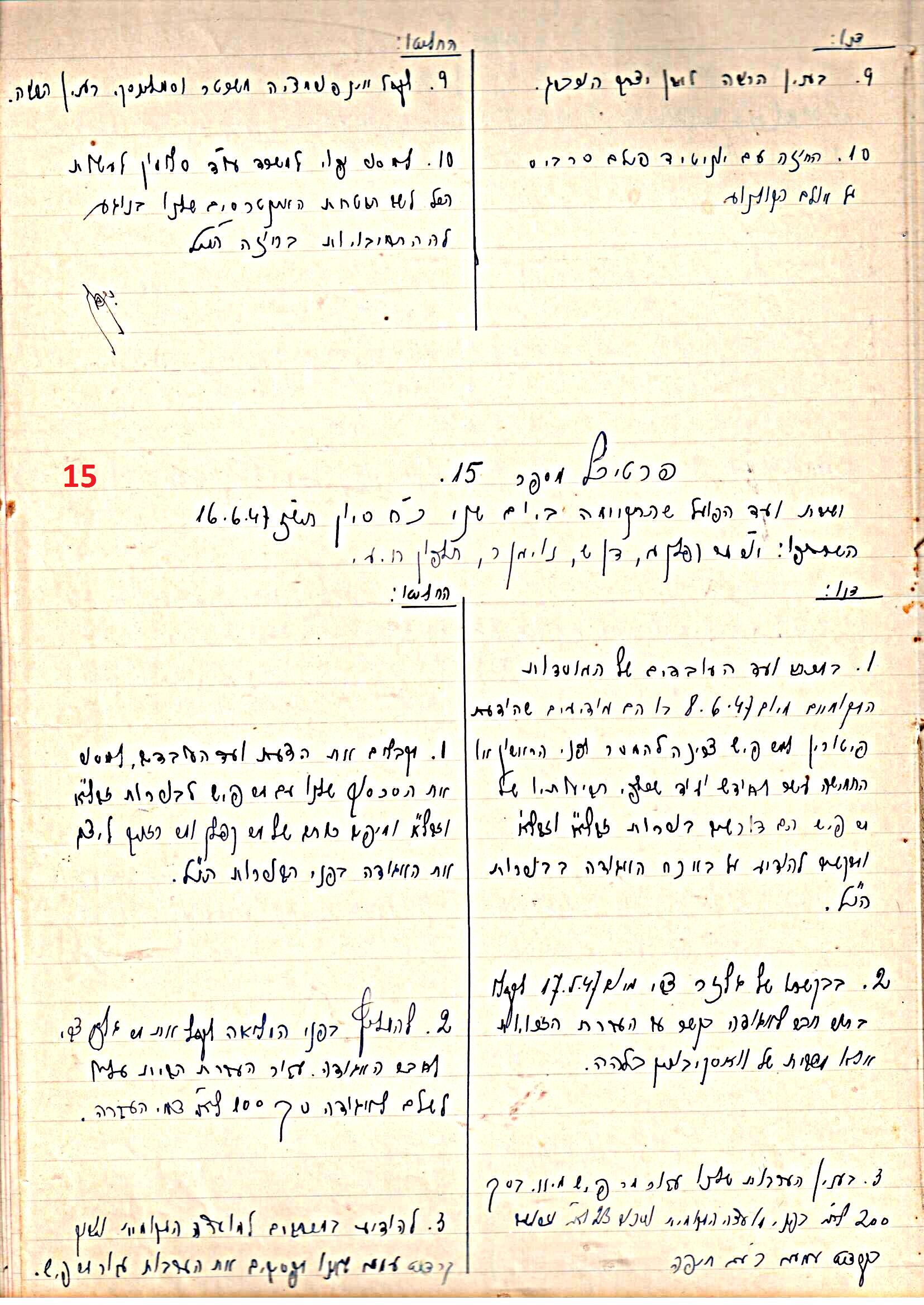 פרוטוקול 45 אגודה שיתופית – הנהלה 18.7.48 – 27.7.37 ועד הפועל by riki deri - Illustrated by מוזיאון בית גרושקביץ / כרך 45 - Ourboox.com