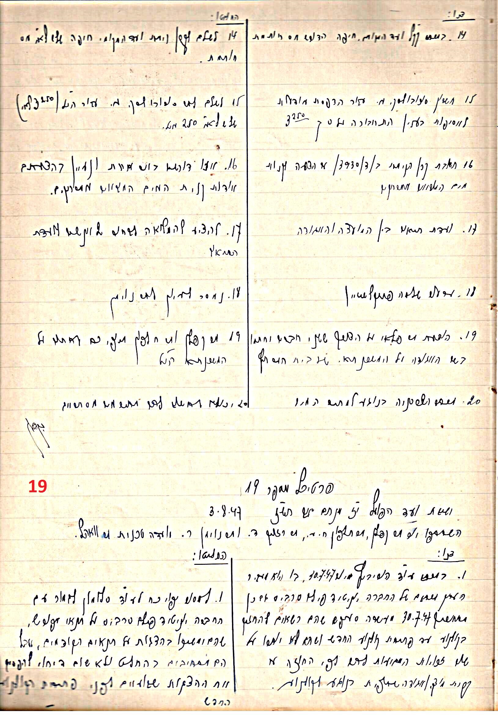 פרוטוקול 45 אגודה שיתופית – הנהלה 18.7.48 – 27.7.37 ועד הפועל by riki deri - Illustrated by מוזיאון בית גרושקביץ / כרך 45 - Ourboox.com