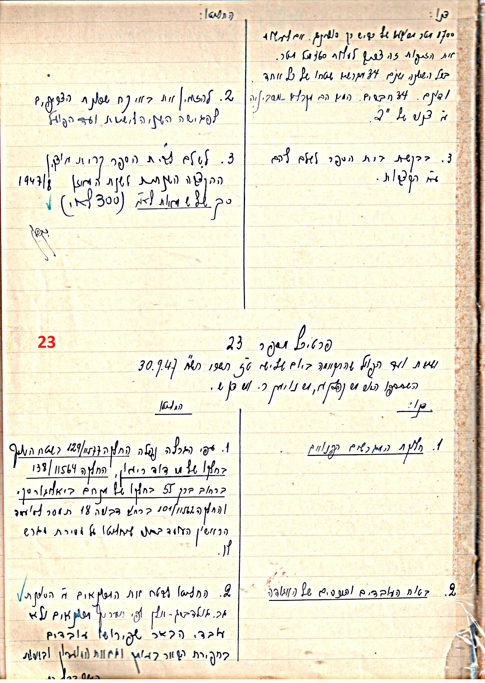 פרוטוקול 45 אגודה שיתופית – הנהלה 18.7.48 – 27.7.37 ועד הפועל by riki deri - Illustrated by מוזיאון בית גרושקביץ / כרך 45 - Ourboox.com