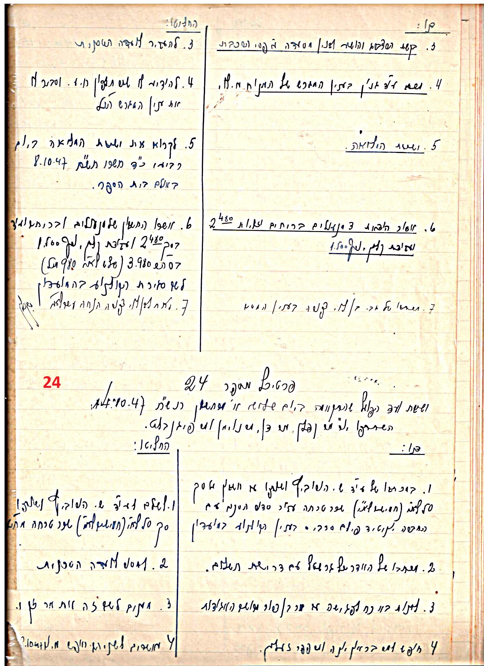פרוטוקול 45 אגודה שיתופית – הנהלה 18.7.48 – 27.7.37 ועד הפועל by riki deri - Illustrated by מוזיאון בית גרושקביץ / כרך 45 - Ourboox.com