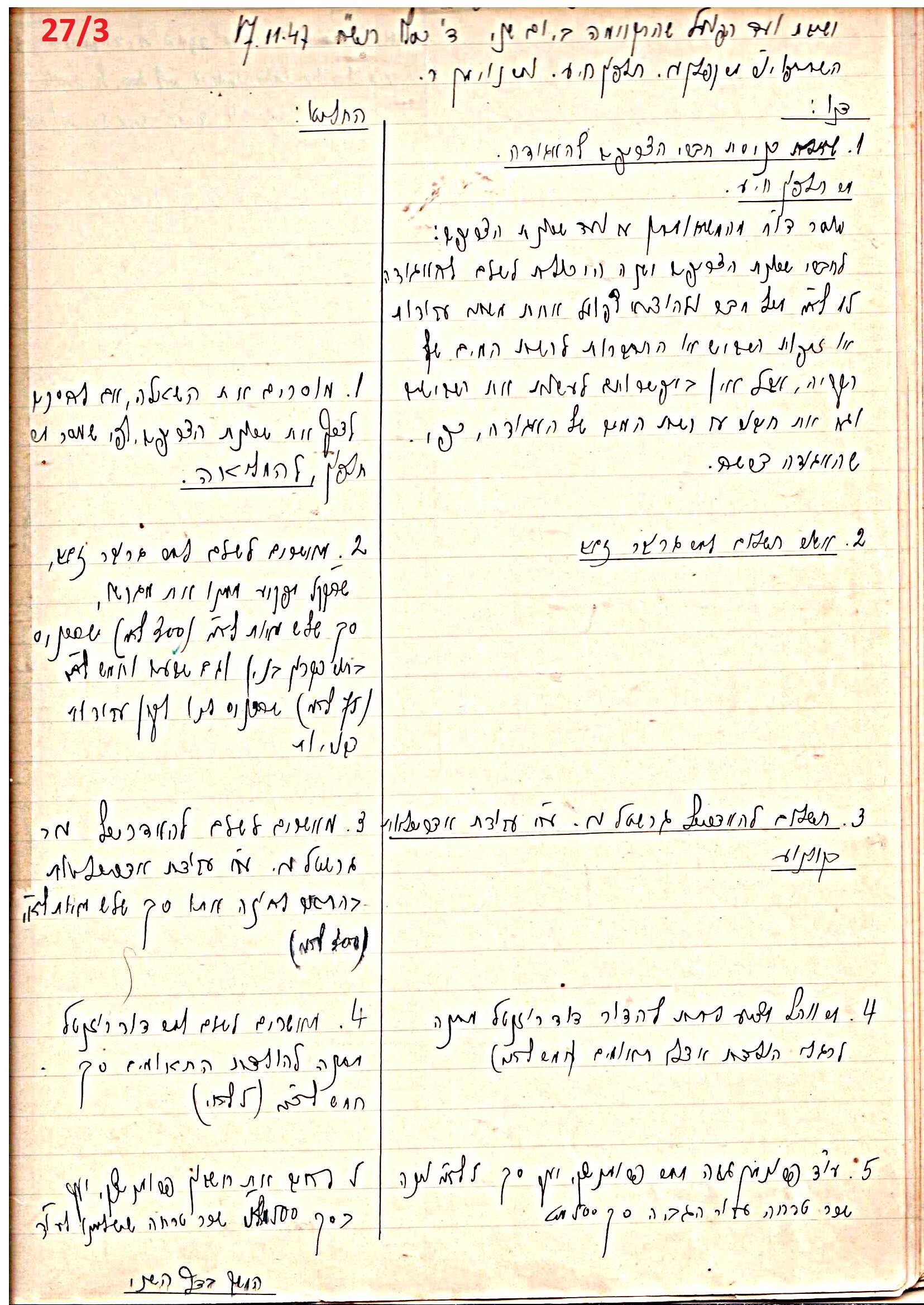 פרוטוקול 45 אגודה שיתופית – הנהלה 18.7.48 – 27.7.37 ועד הפועל by riki deri - Illustrated by מוזיאון בית גרושקביץ / כרך 45 - Ourboox.com