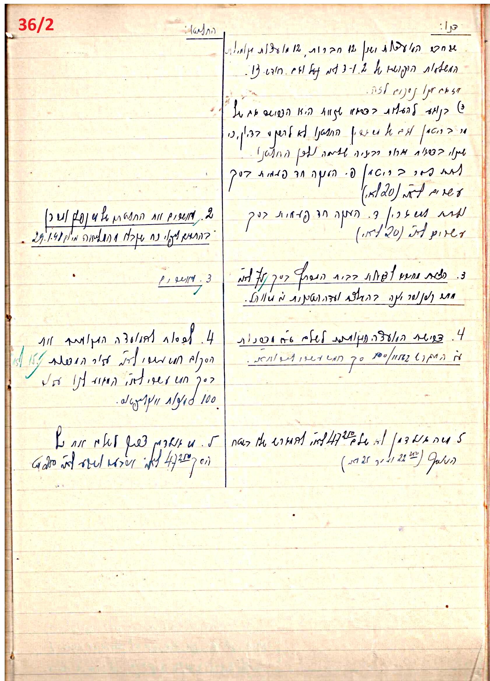 פרוטוקול 45 אגודה שיתופית – הנהלה 18.7.48 – 27.7.37 ועד הפועל by riki deri - Illustrated by מוזיאון בית גרושקביץ / כרך 45 - Ourboox.com