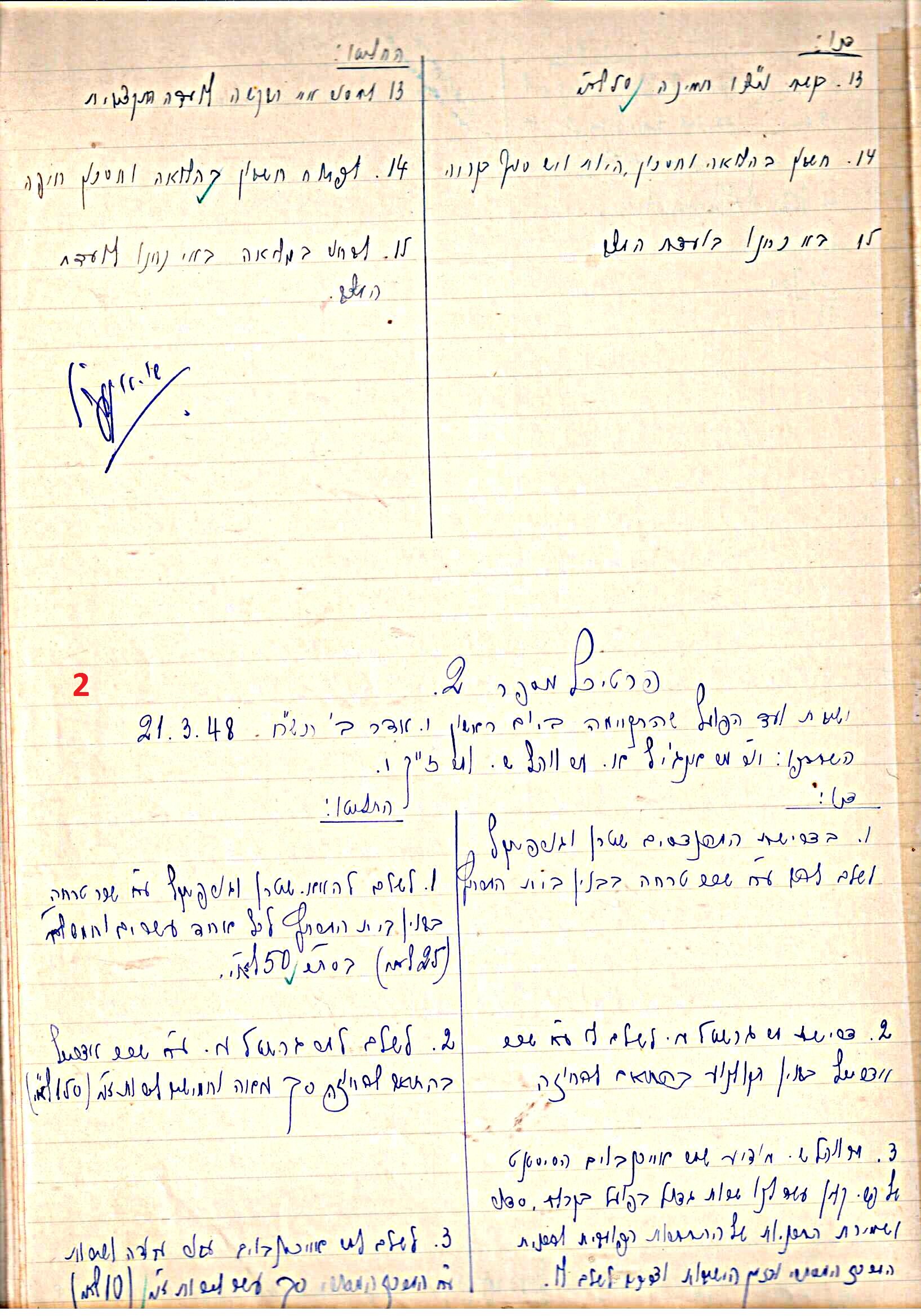 פרוטוקול 45 אגודה שיתופית – הנהלה 18.7.48 – 27.7.37 ועד הפועל by riki deri - Illustrated by מוזיאון בית גרושקביץ / כרך 45 - Ourboox.com