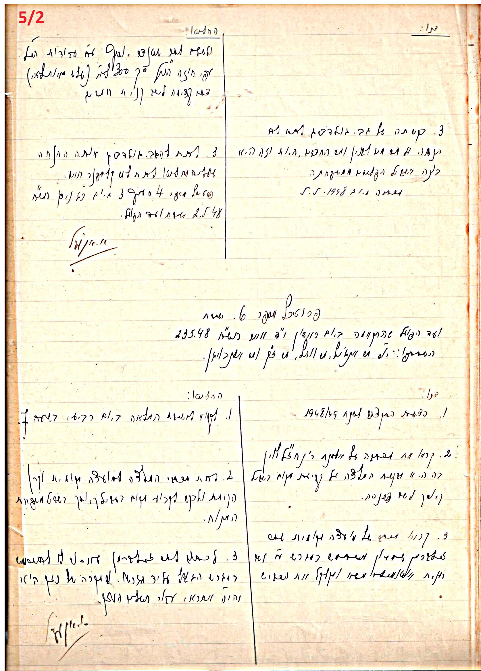 פרוטוקול 45 אגודה שיתופית – הנהלה 18.7.48 – 27.7.37 ועד הפועל by riki deri - Illustrated by מוזיאון בית גרושקביץ / כרך 45 - Ourboox.com